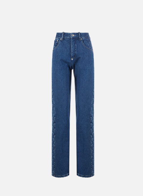 Blue fringed jeansJEANNE FRIOT 