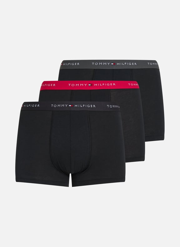 Lot de 3 boxers en coton organique Noir by TOMMY HILFIGER TOMMY HILFIGER Lot de 3 boxers en coton organique Noir