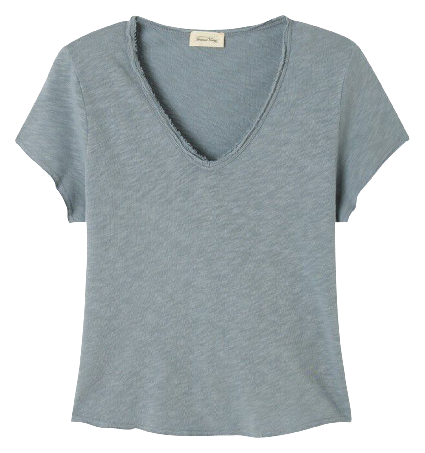 Tee-shirt droit col v en coton sonoma AMERICAN VINTAGE Gris
