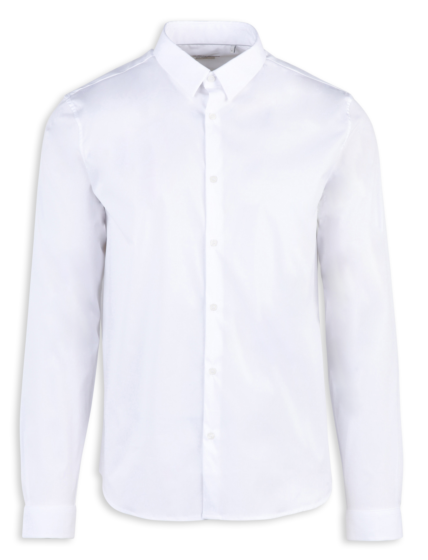 Chemise slim col classique en coton IKKS Blanc
