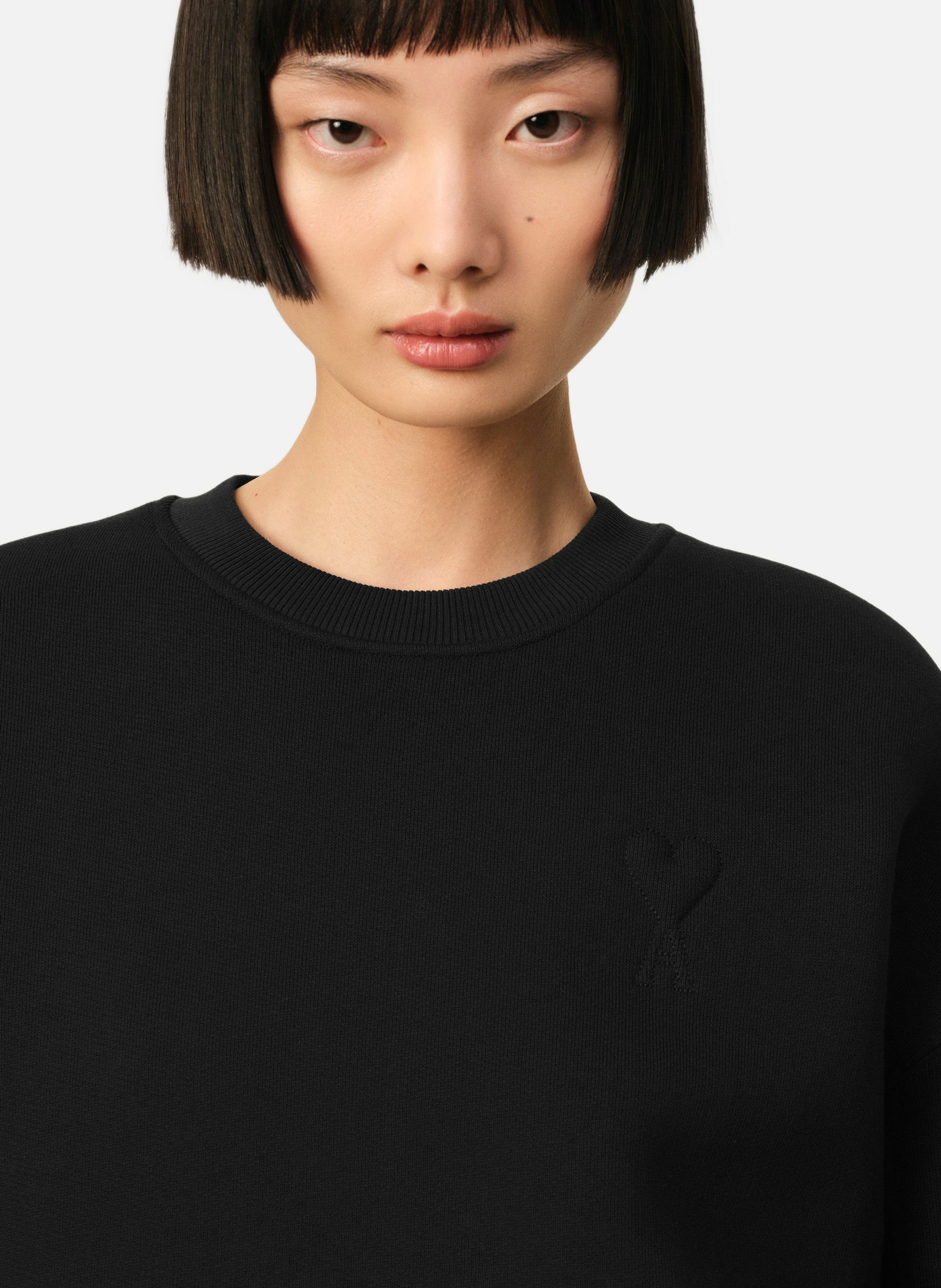 Sweatshirt ami de coeur unisexe AMI PARIS Noir