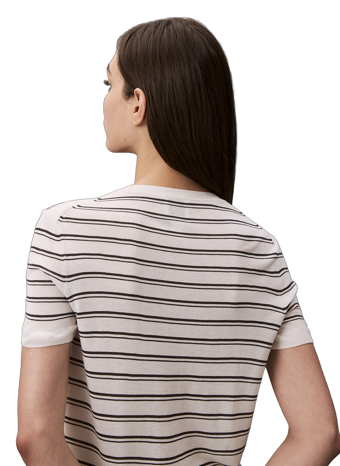 Pull manches courtes à rayures CALVIN KLEIN Multicolore