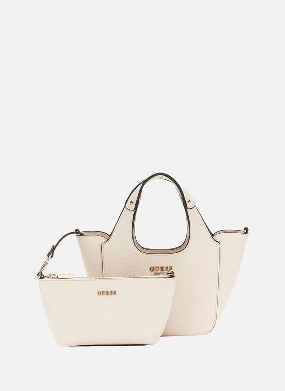 Calista Handbag Beige by GUESS GUESS Calista Handbag Beige