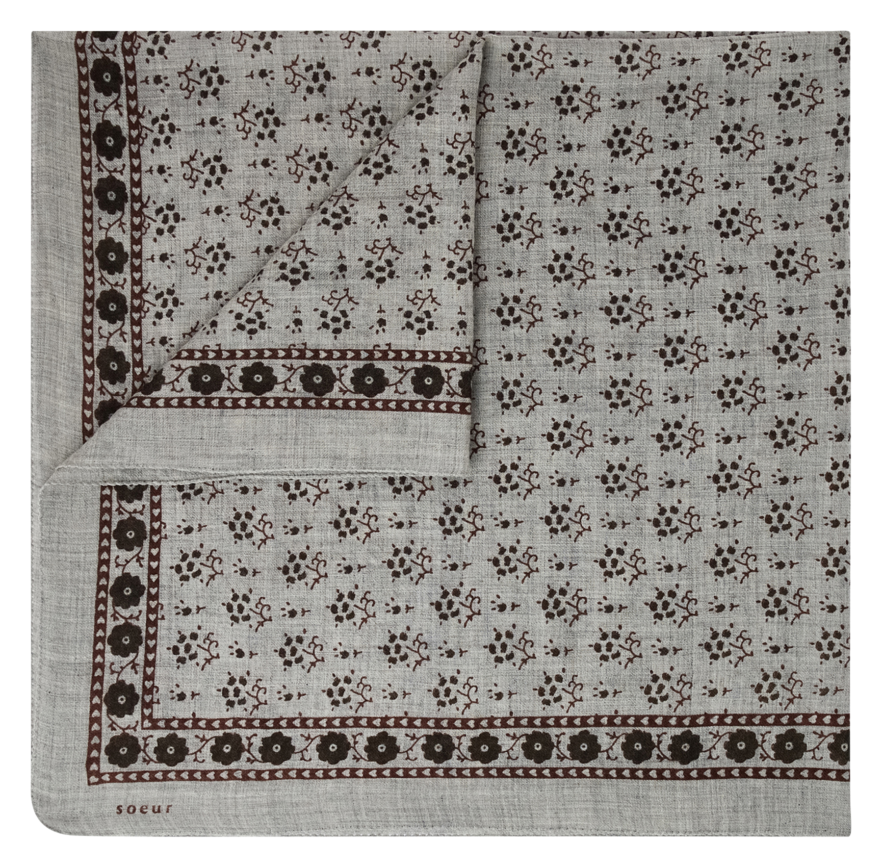 Foulard en twill de laine imprimé SOEUR Multicolore