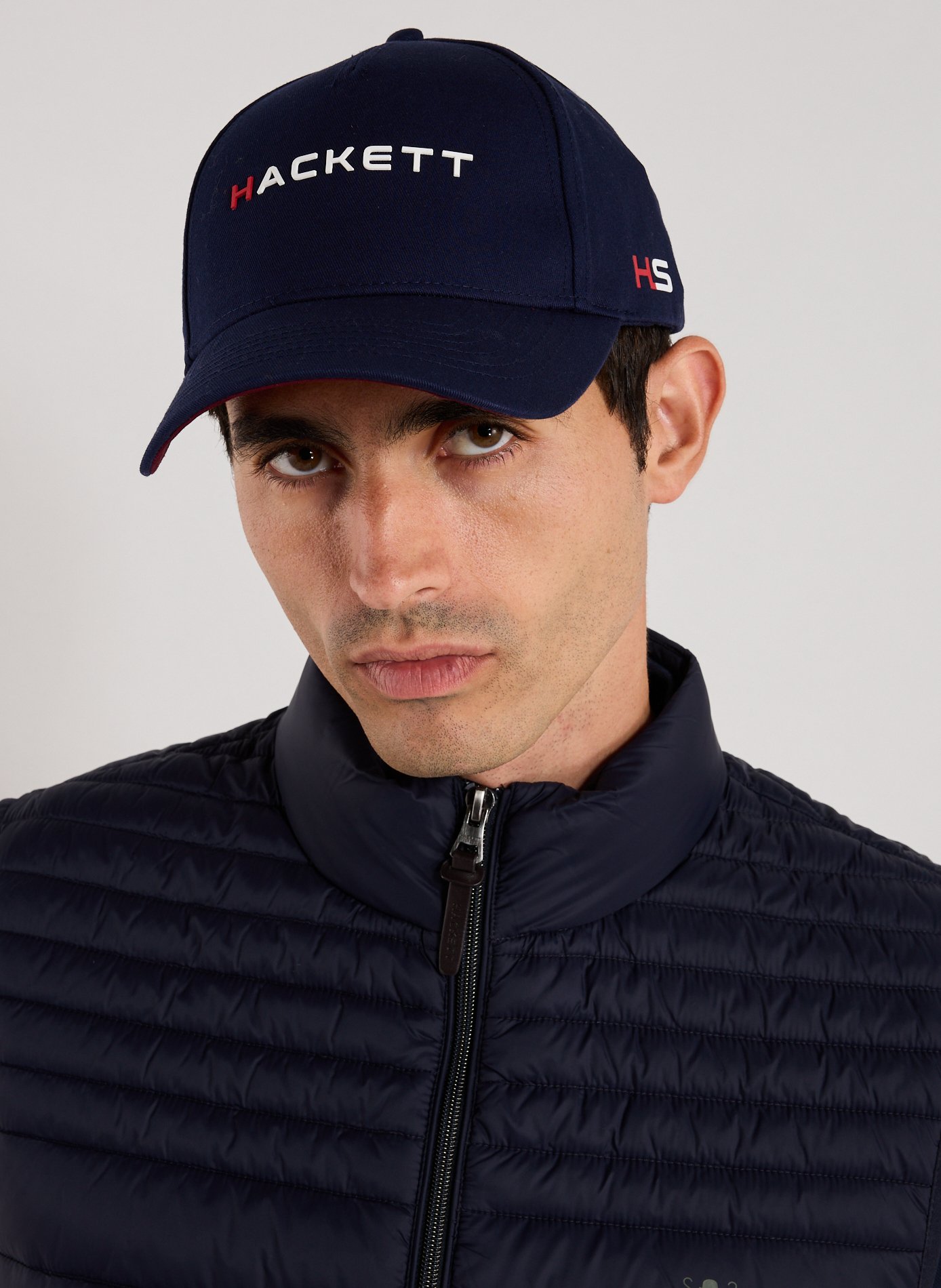 Casquette à visière incurvée en coton HACKETT Bleu