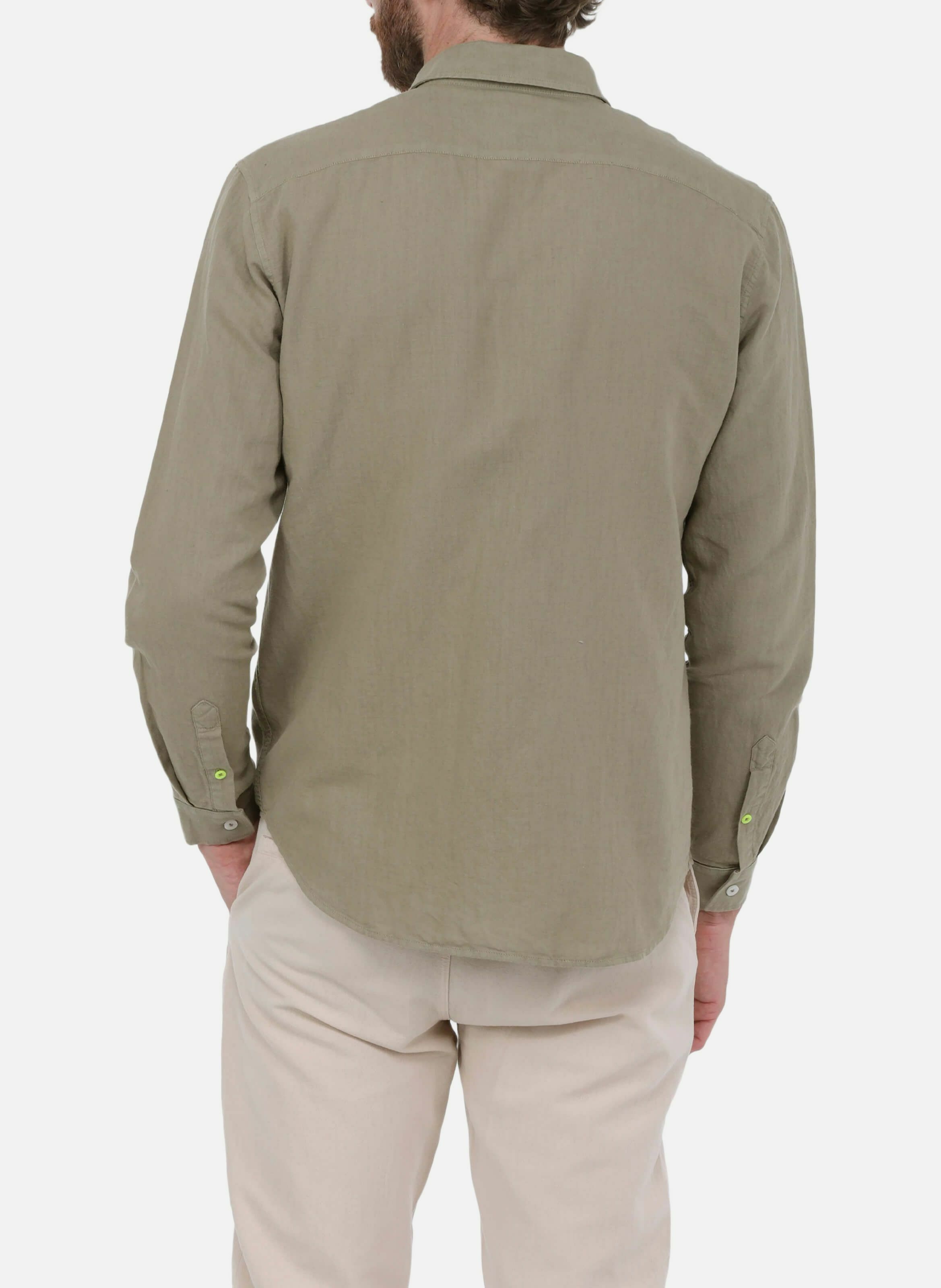 Chemise  en coton et lin GILI'S Vert