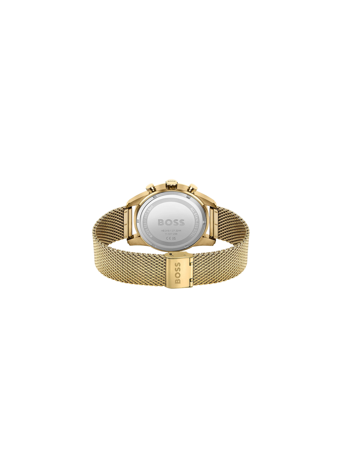 Chronograph Edelstahl Uhr BOSS Golden