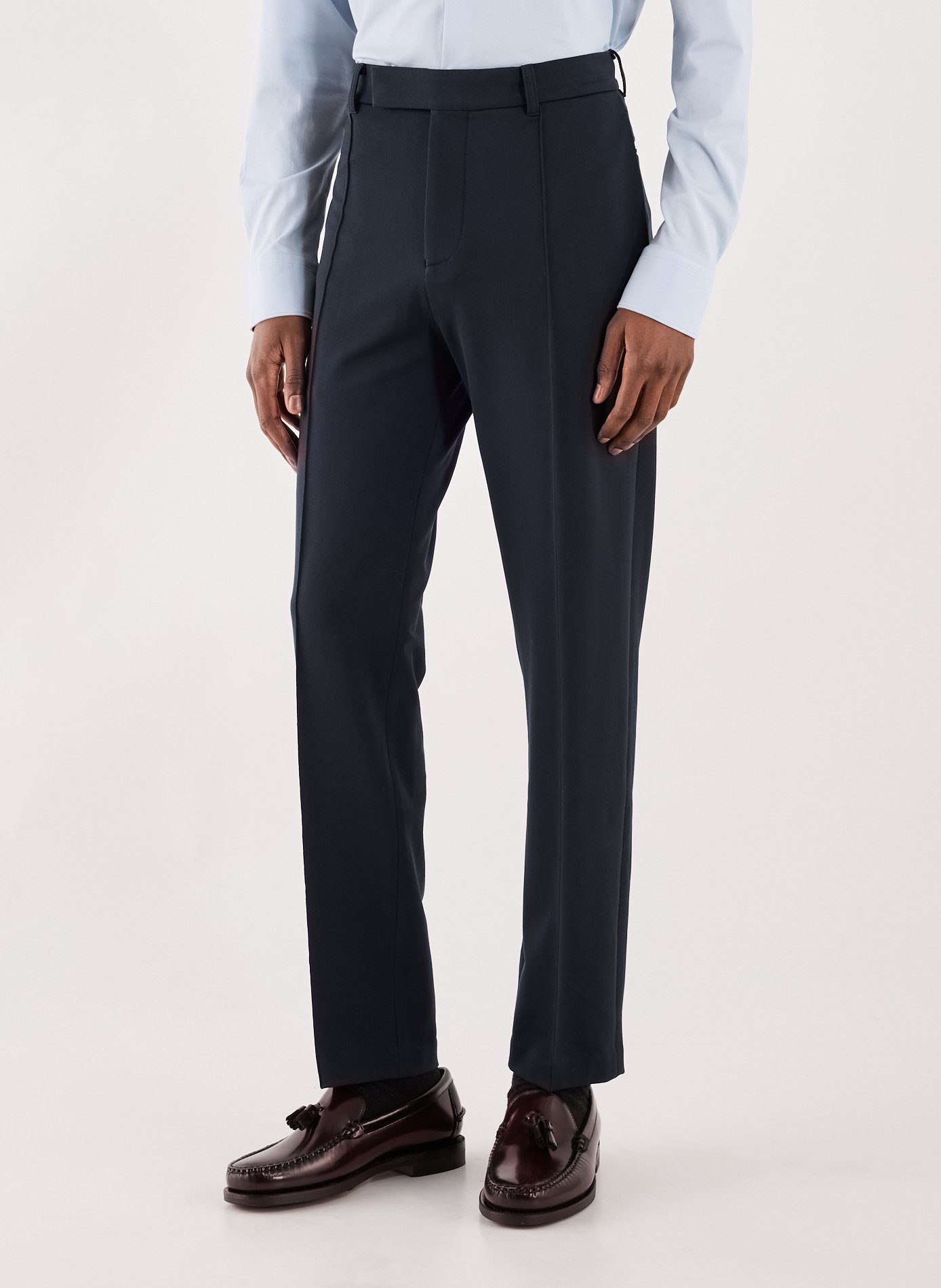 Cotton blend straight trousers STEFAN BRANDT Blue