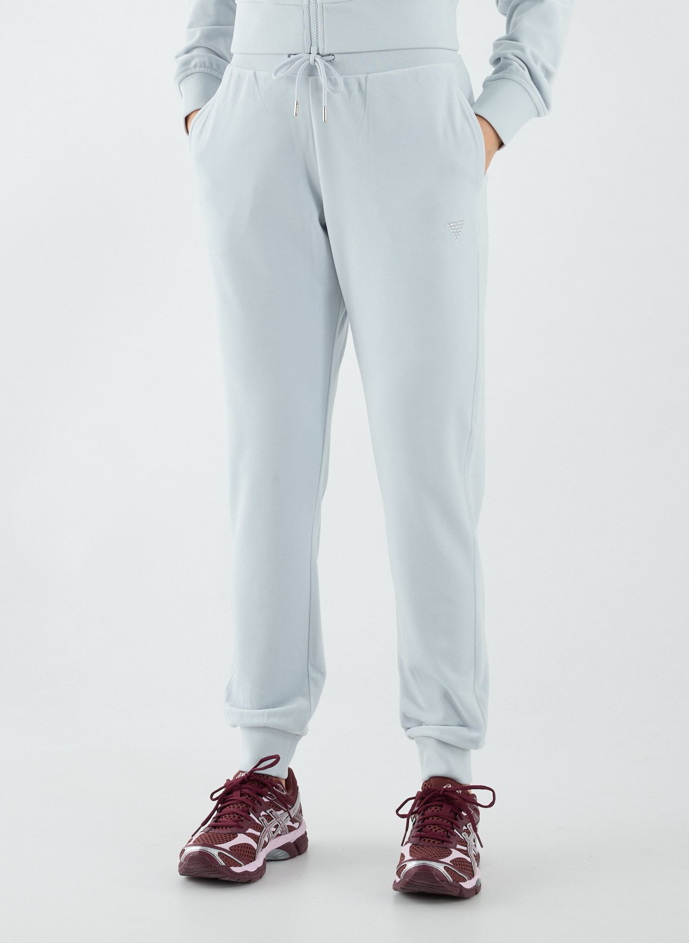 GUESS Pantalon de survêtement aspect velours Beige