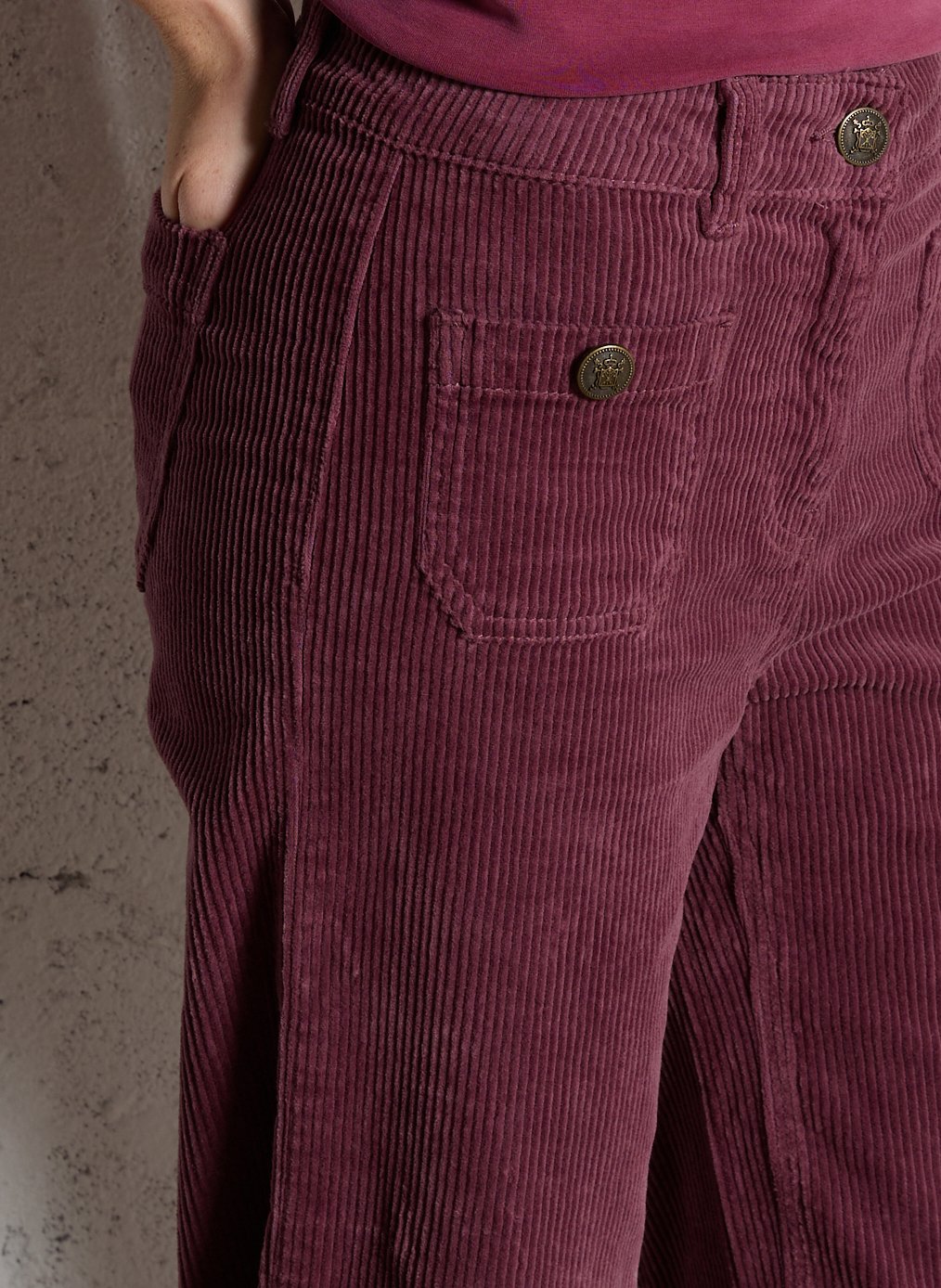 Pantalon droit en velours côtelé mae MAISON 123 Violet