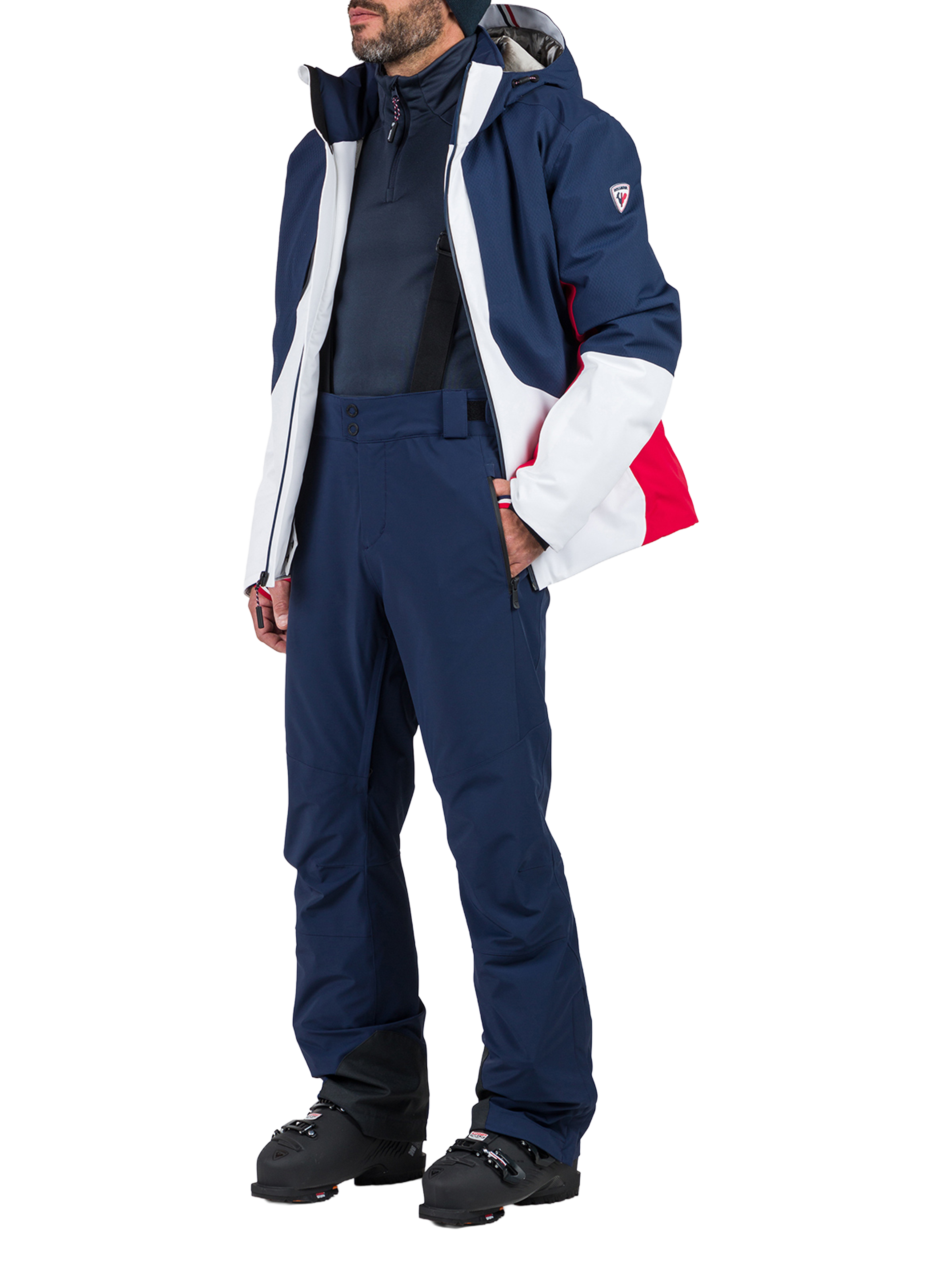 Ski pants with suspenders ROSSIGNOL Blue