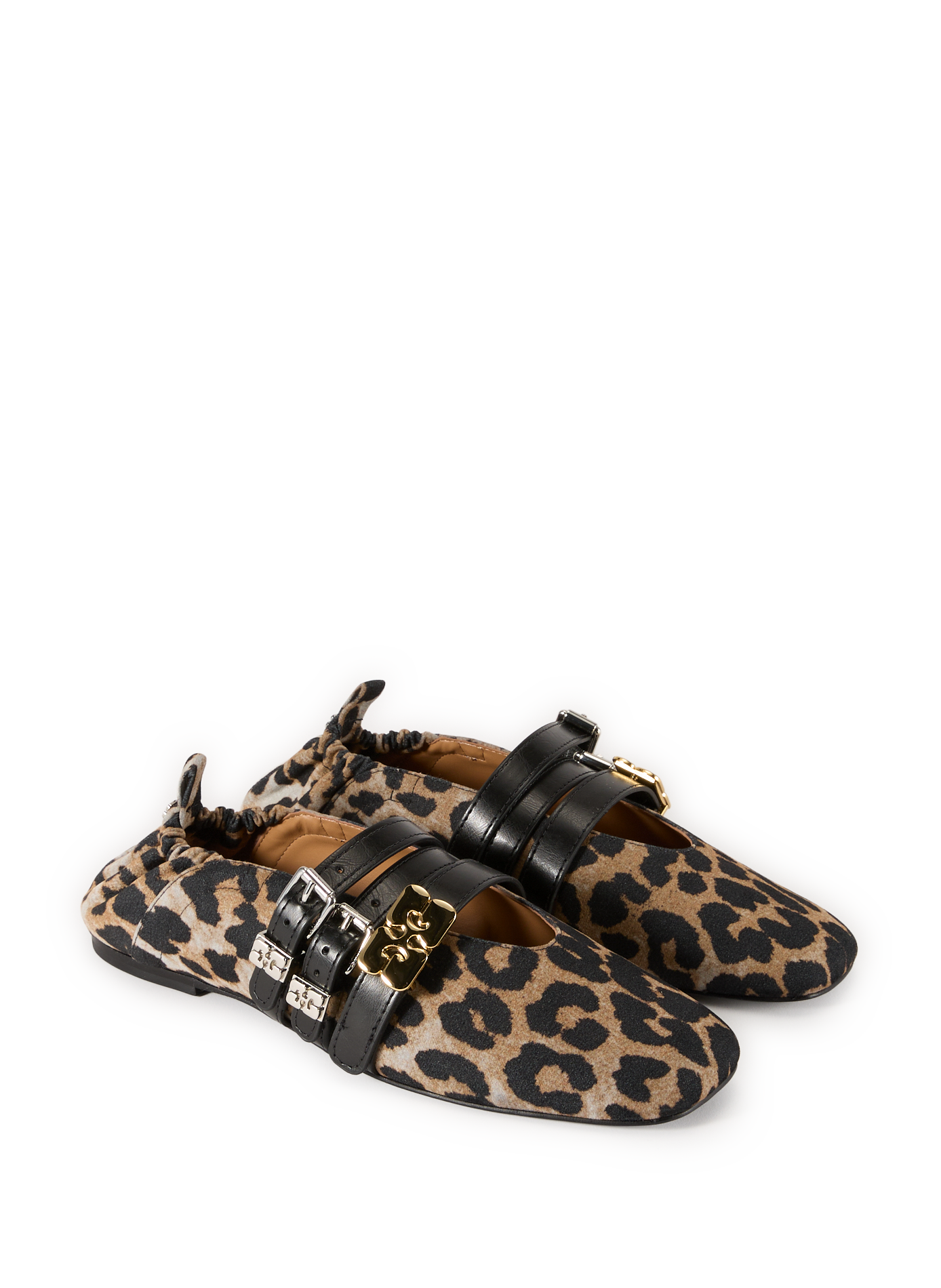 Ballerines imprimé vache en coton mélangé GANNI Multicolore