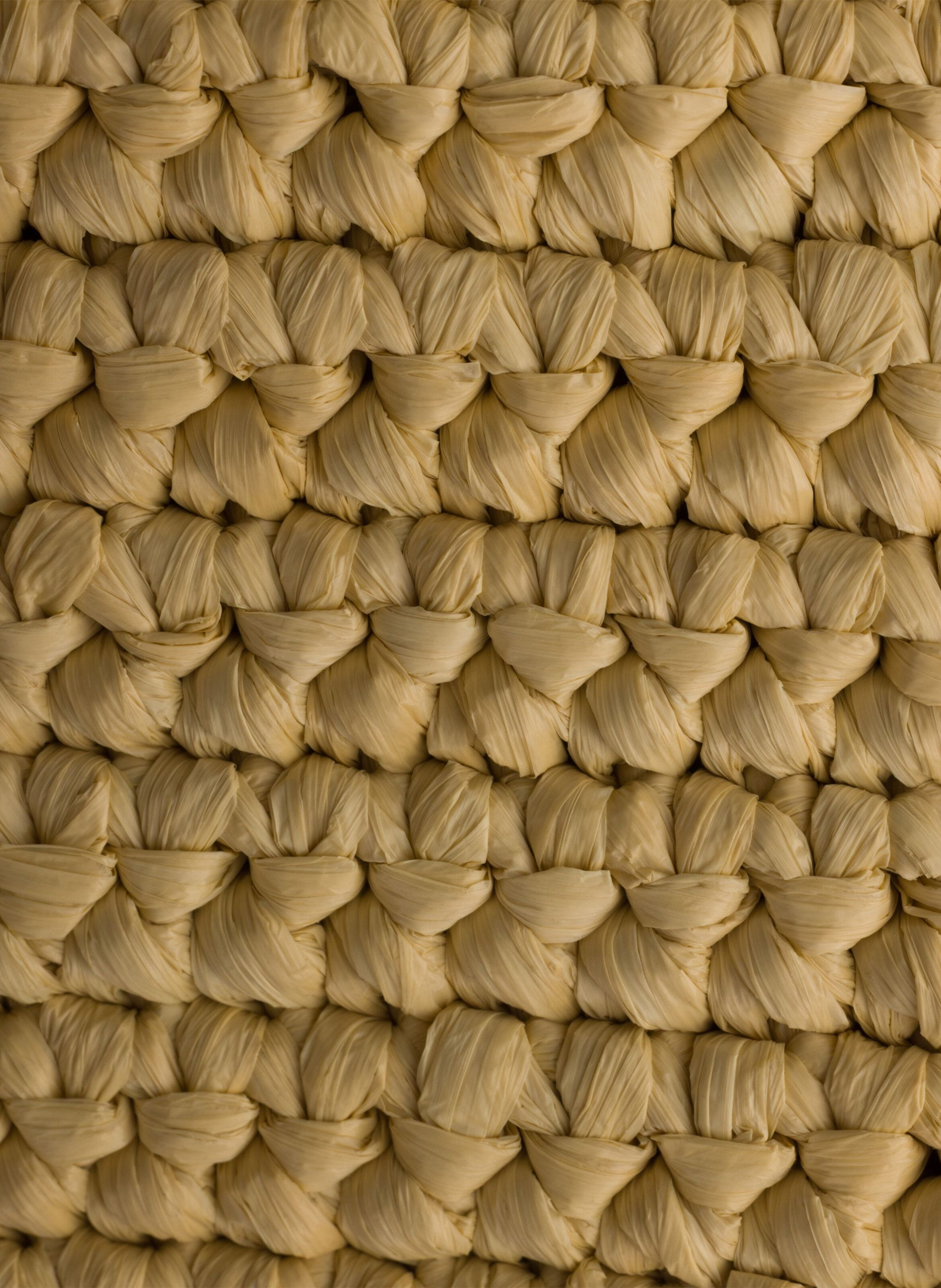 Petit sac prada arqué en crochet et cuir PRADA Beige