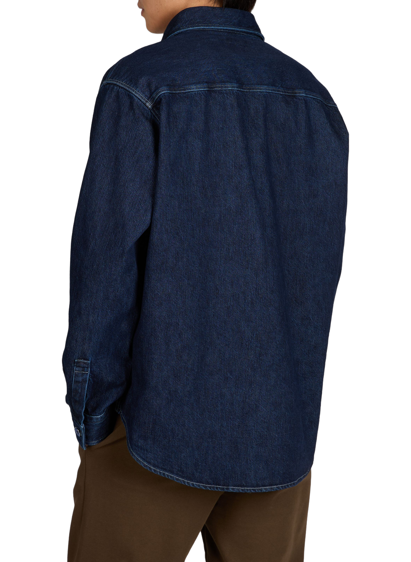 Oversized cotton denim shirt HUGO BLUE Blue