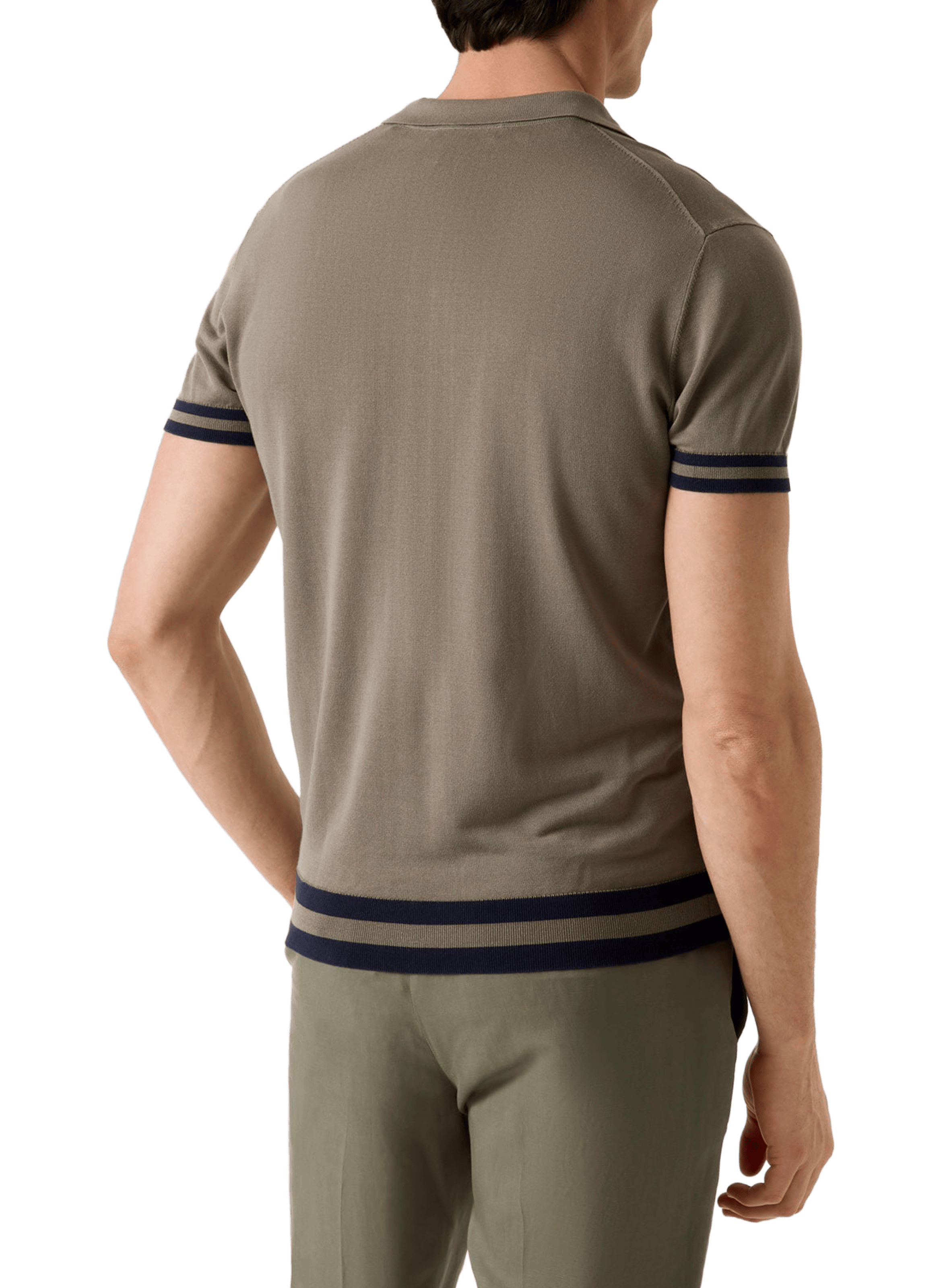 Polo côtelé en soie mélangée GUESS Vert