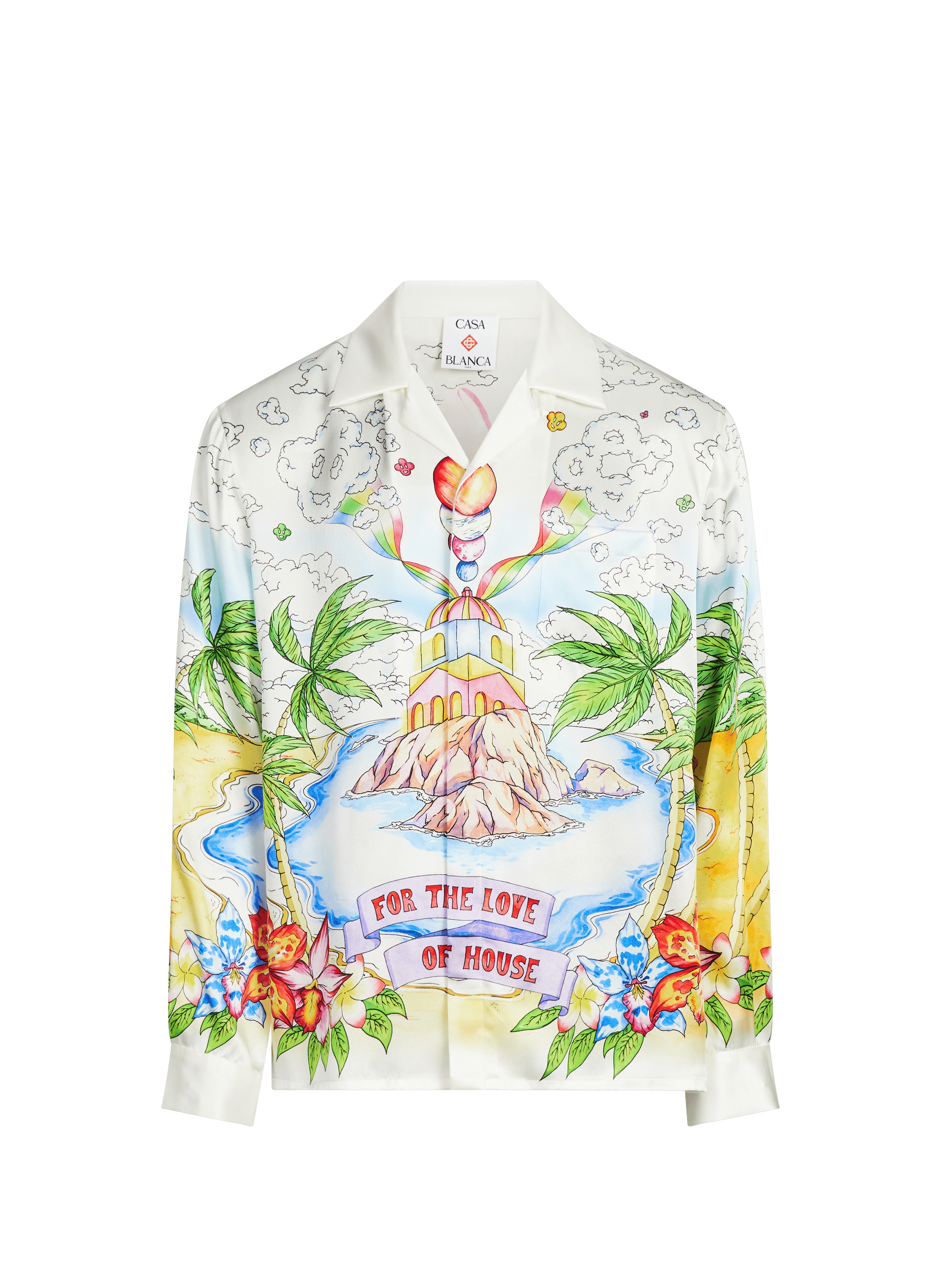 Chemise col cubain imprimé en soie CASABLANCA PARIS Multicolore