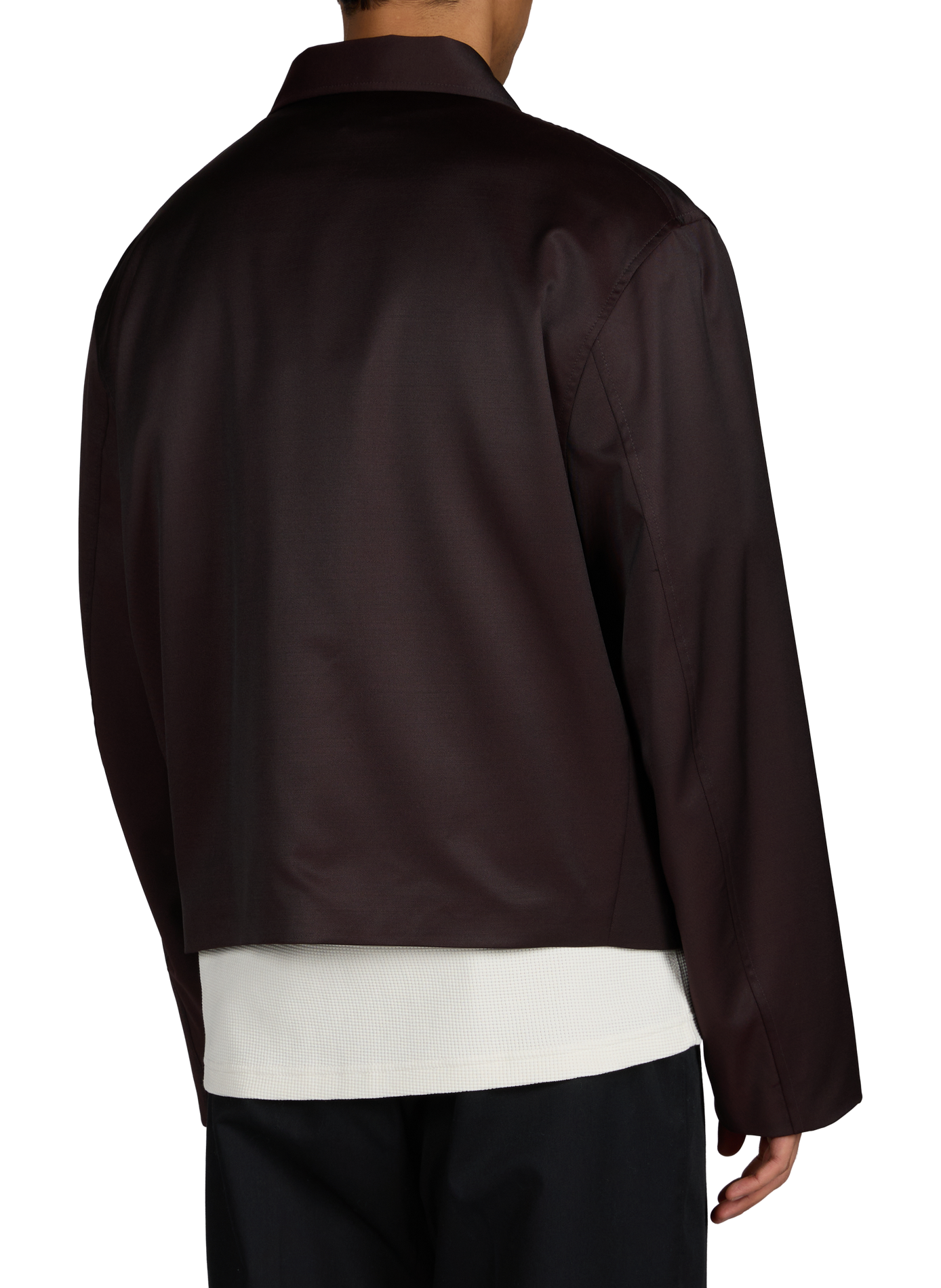 Satin jacket with classic collar OUR LEGACY Brown