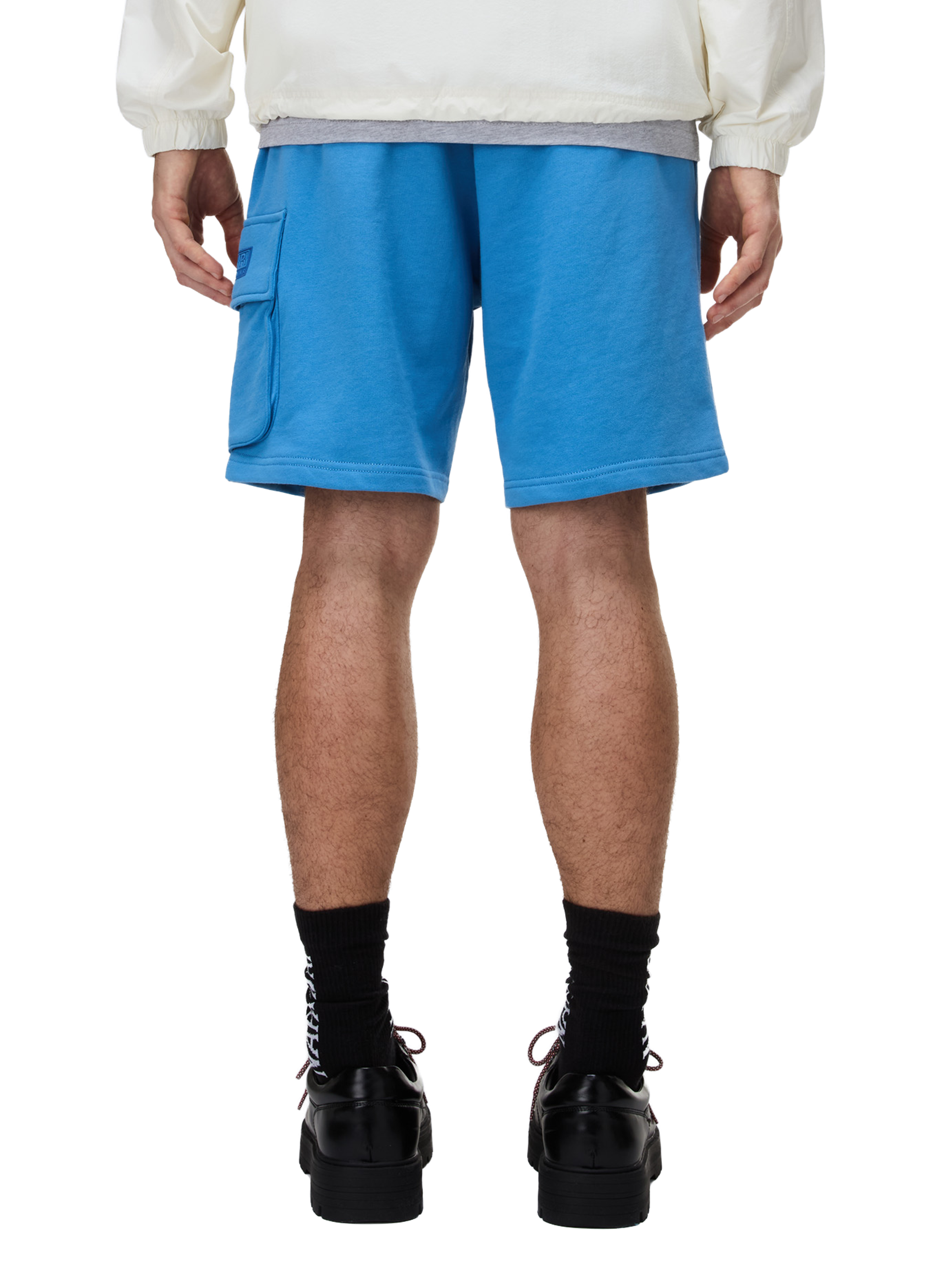 Short droit N-Box logo en coton NAPAPIJRI Bleu