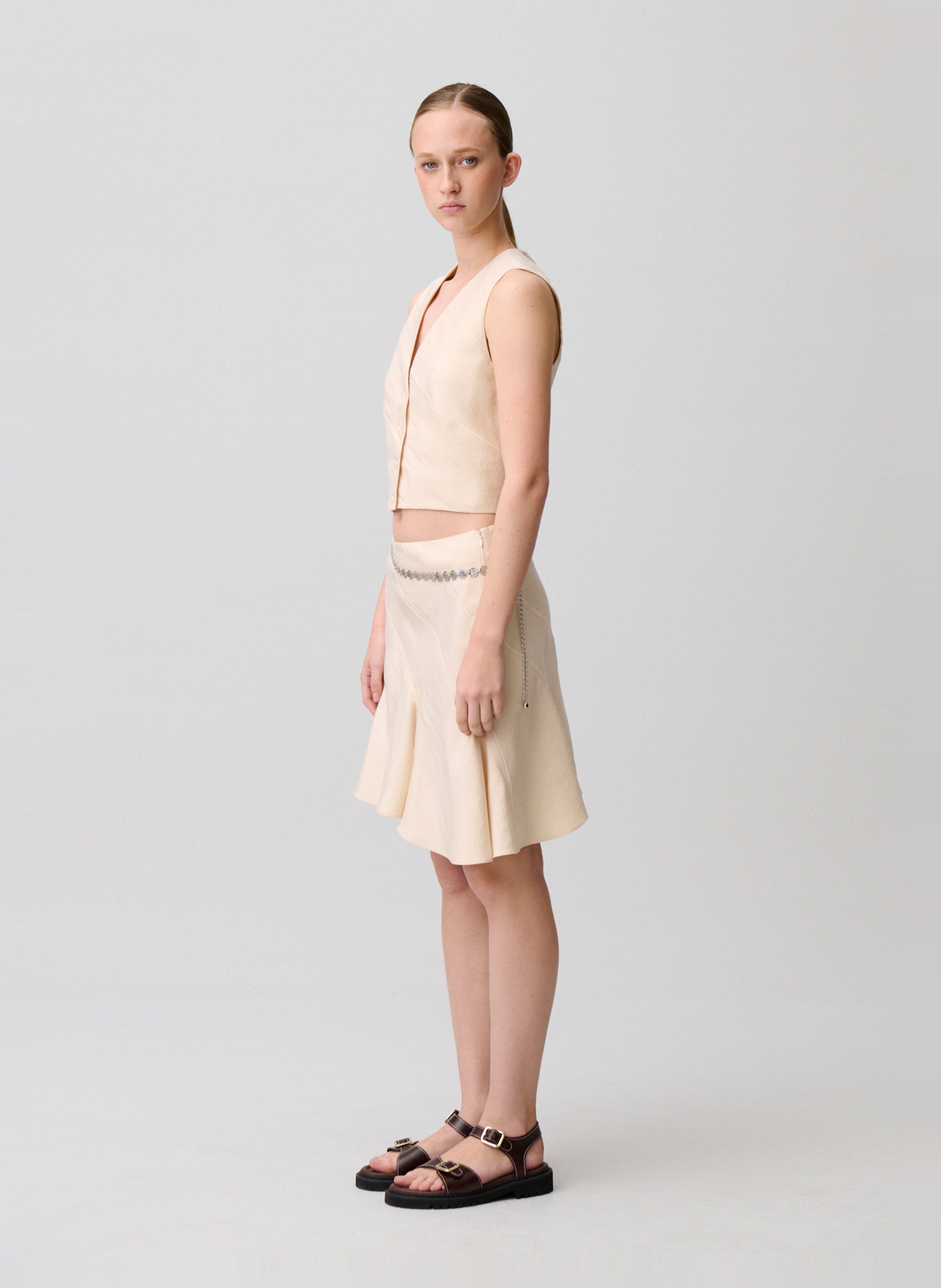 Veste col v CLAUDIE PIERLOT Beige