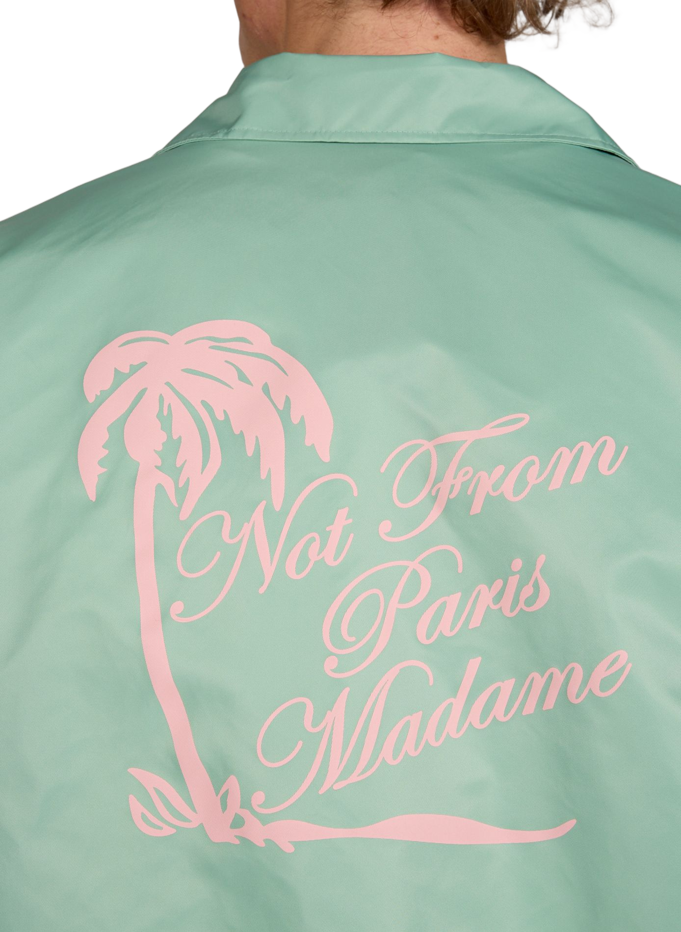 Straight jacket with classic printed collar DROLE DE MONSIEUR Green