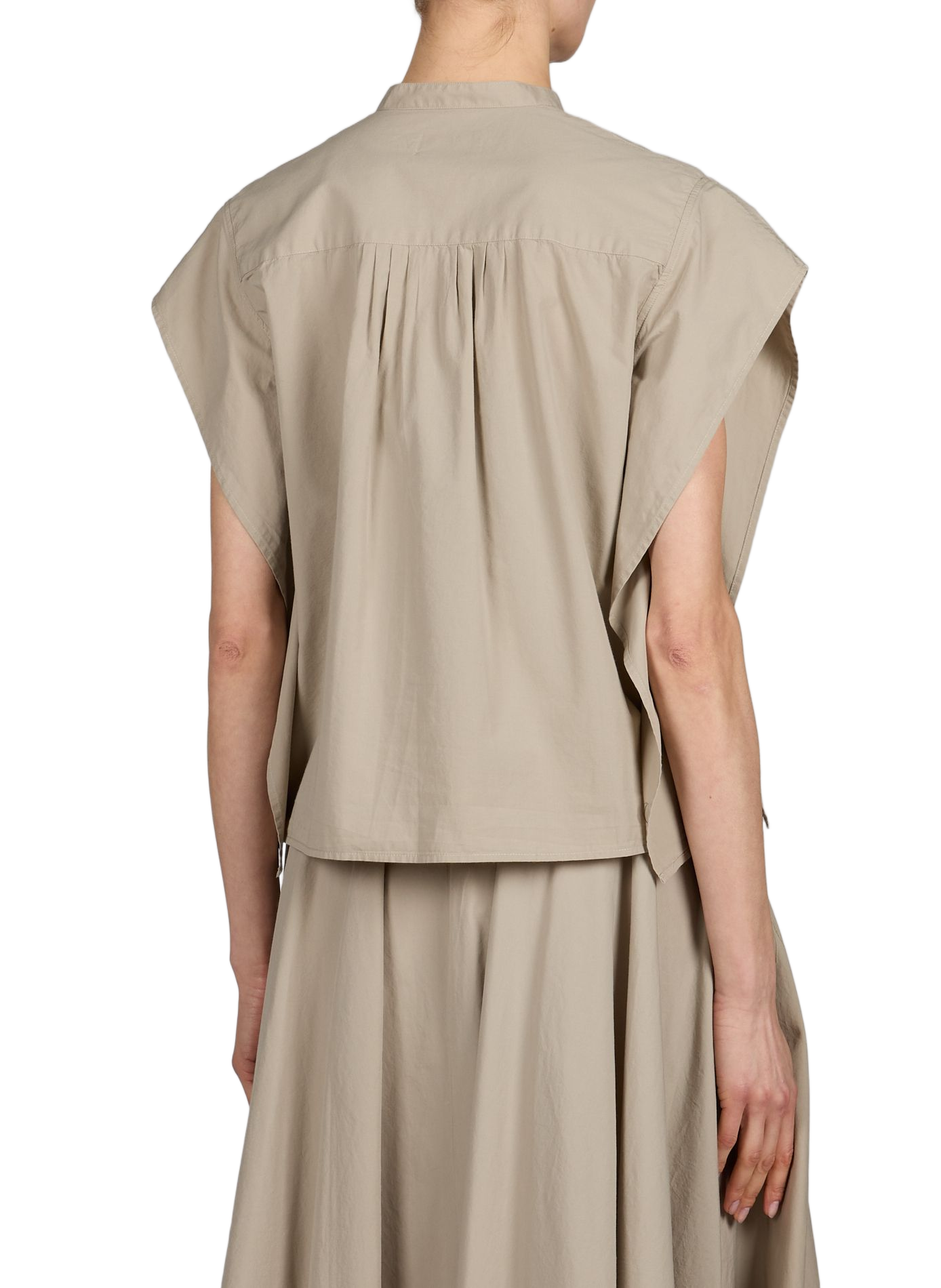 Top ample sans manches boutonné OFFICINE GENERALE Beige