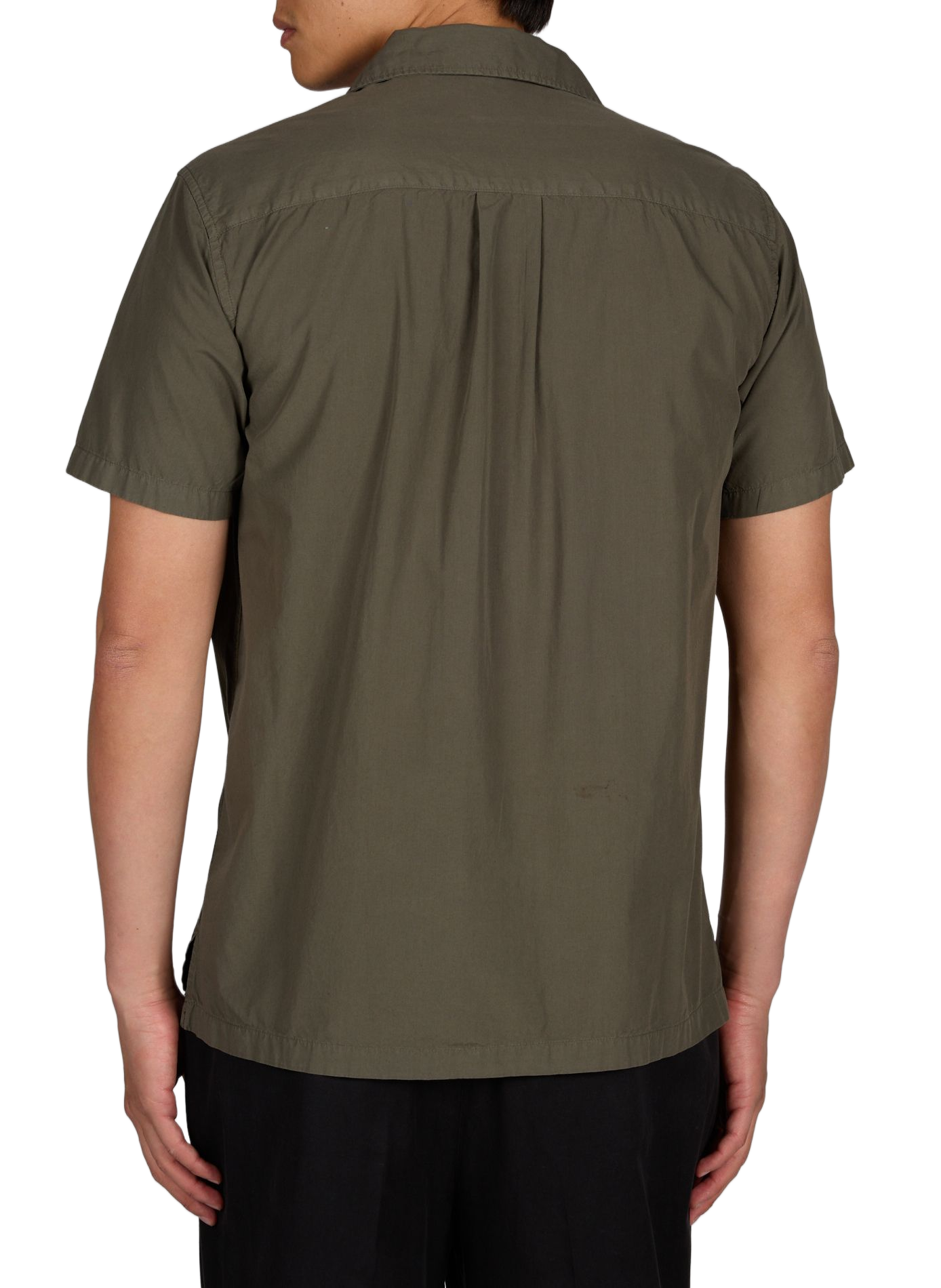 Solid button-down shirt AU PRINTEMPS PARIS Khaki