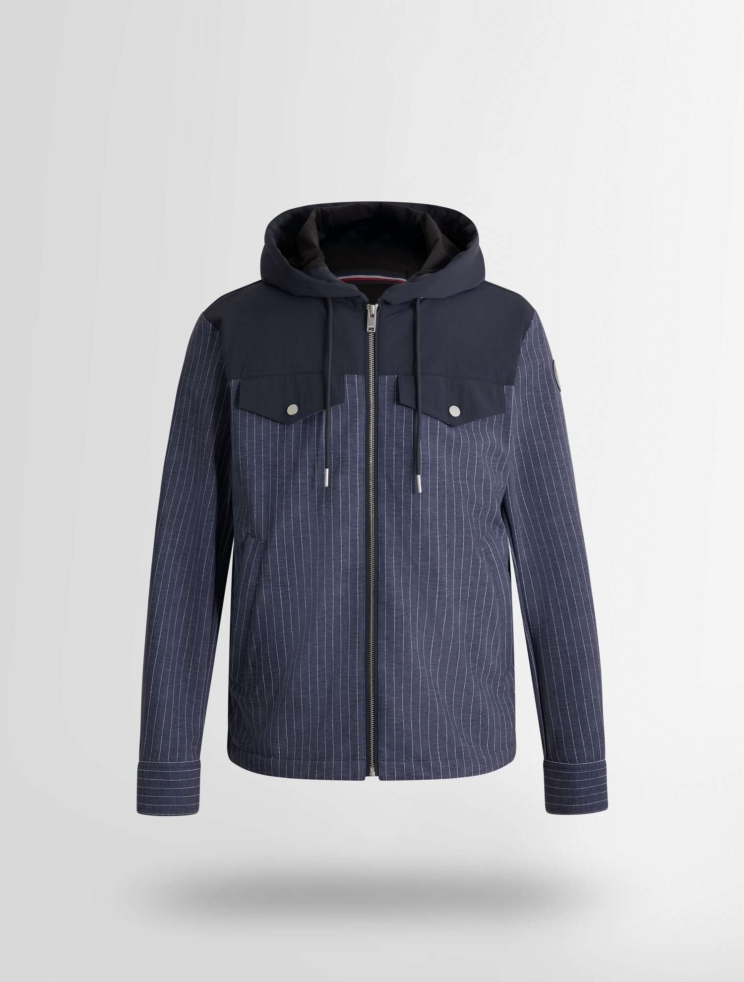 Blouson rocelan col capuche coupe regular FUSALP Bleu