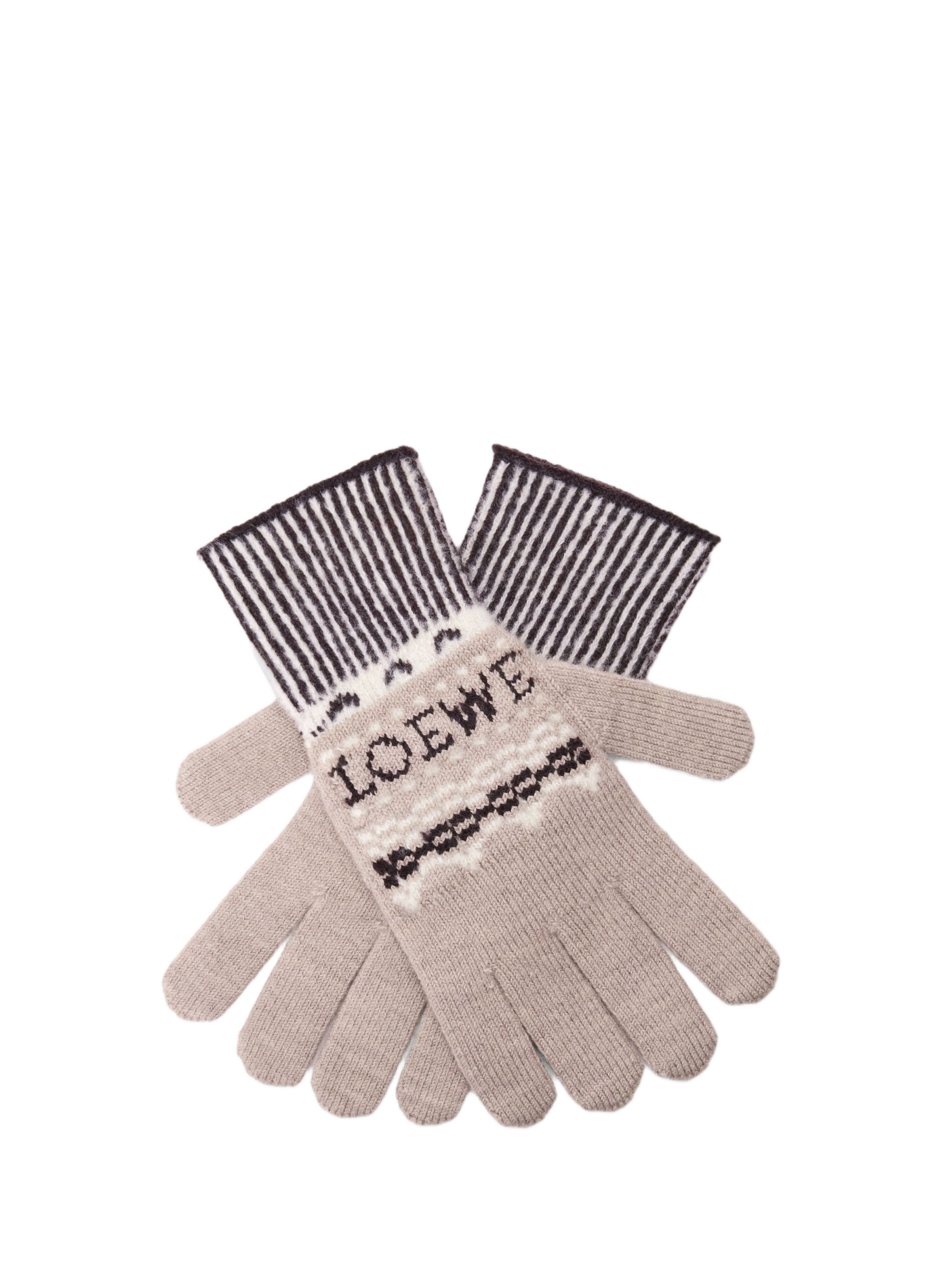 LOEWE x Louis Wain - Gants en laine mélangée LOEWE Beige