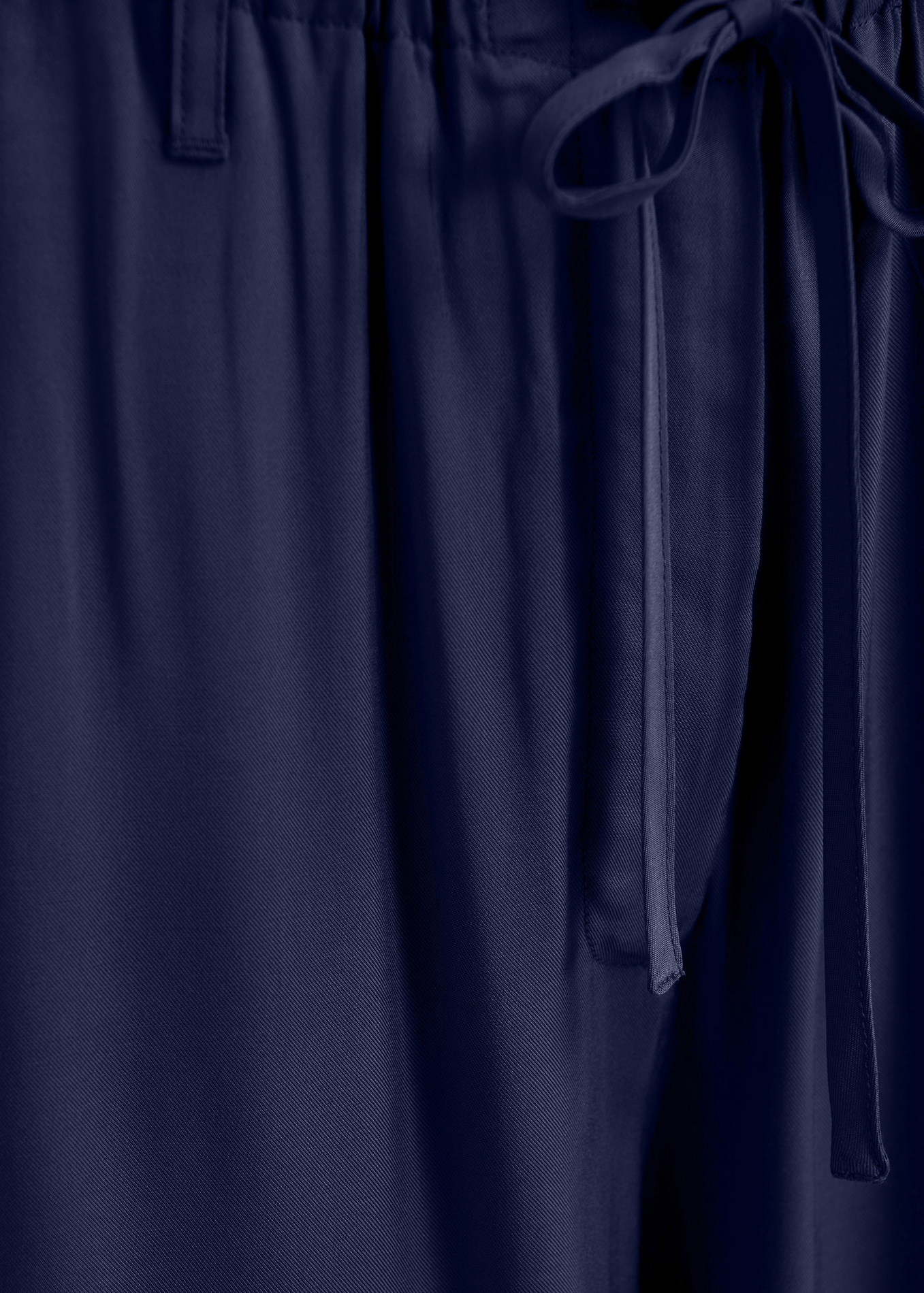 Pantalon taille haute large uni jargate Bleu