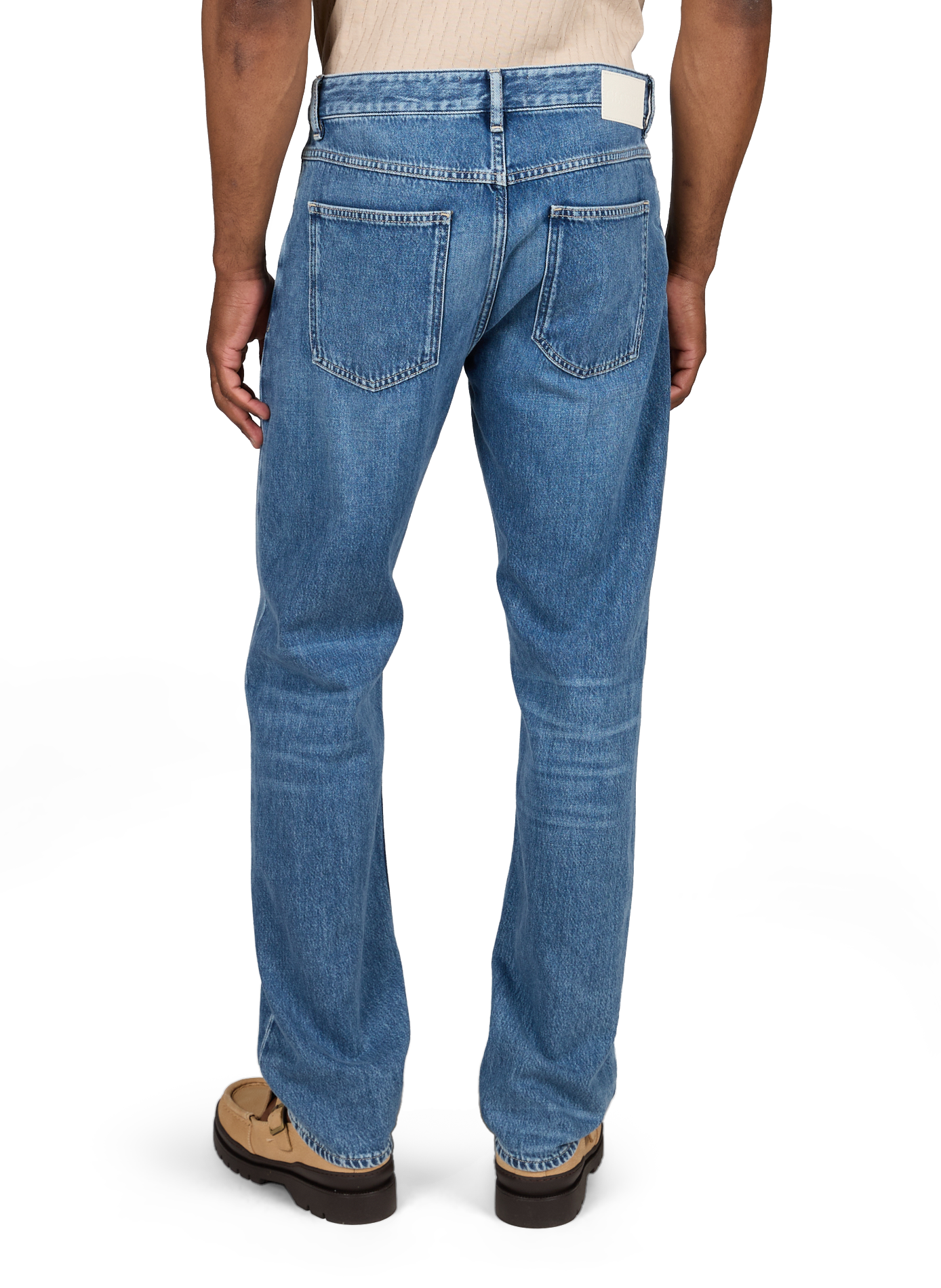 Jean coupe droite à taille mi-haute en coton CLOSED Bleu