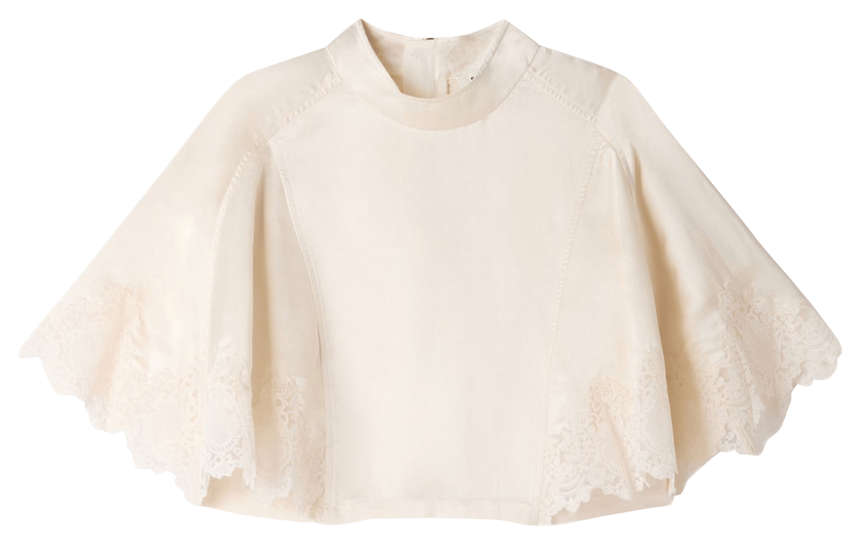 Top court col montant SANDRO Beige