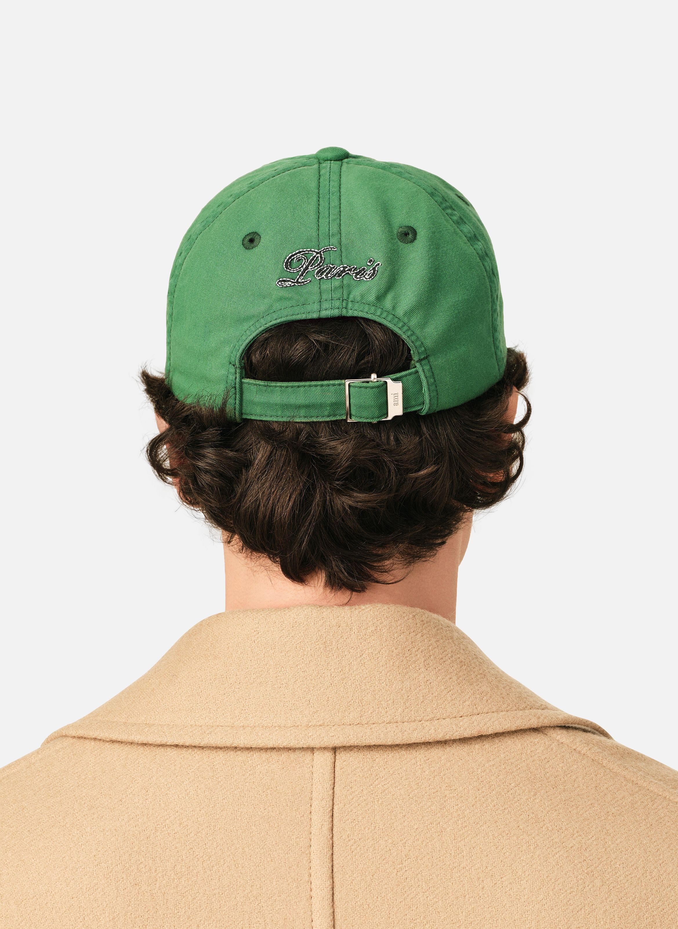 Casquette unisexe en coton broderie ami paris AMI PARIS Vert