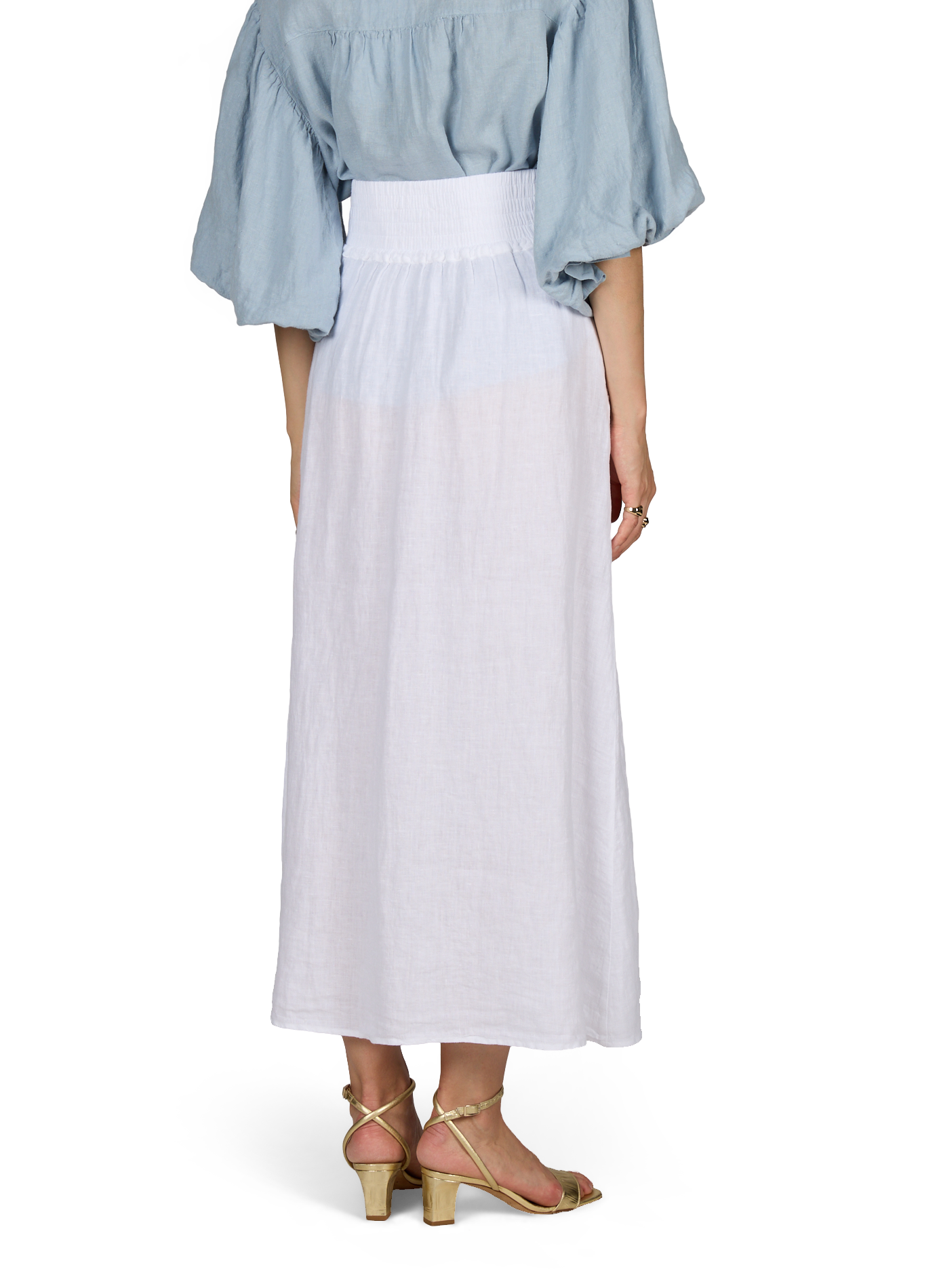 Mrs Mabe linen skirt MR MOOD White