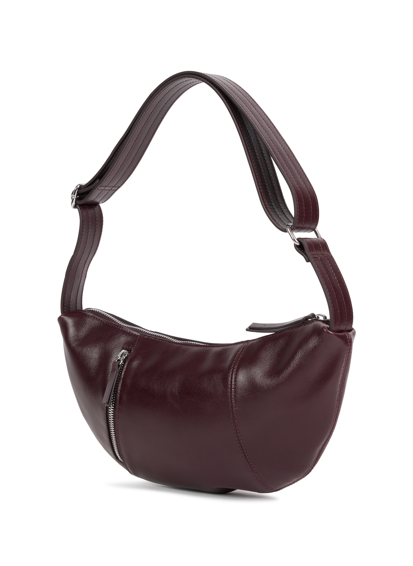 Shoulder bag Luce in leather NAT & NIN Purple