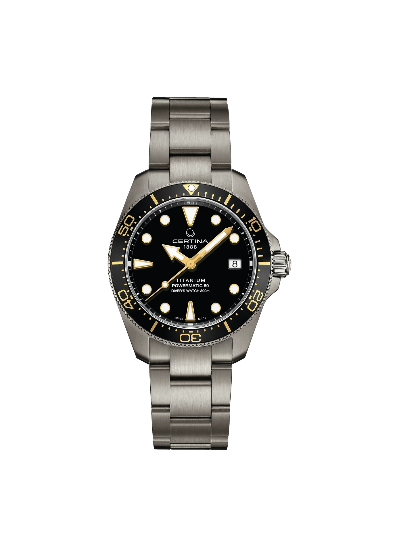 Montre automatique DS ACTION DIVER en titane CERTINA Noir