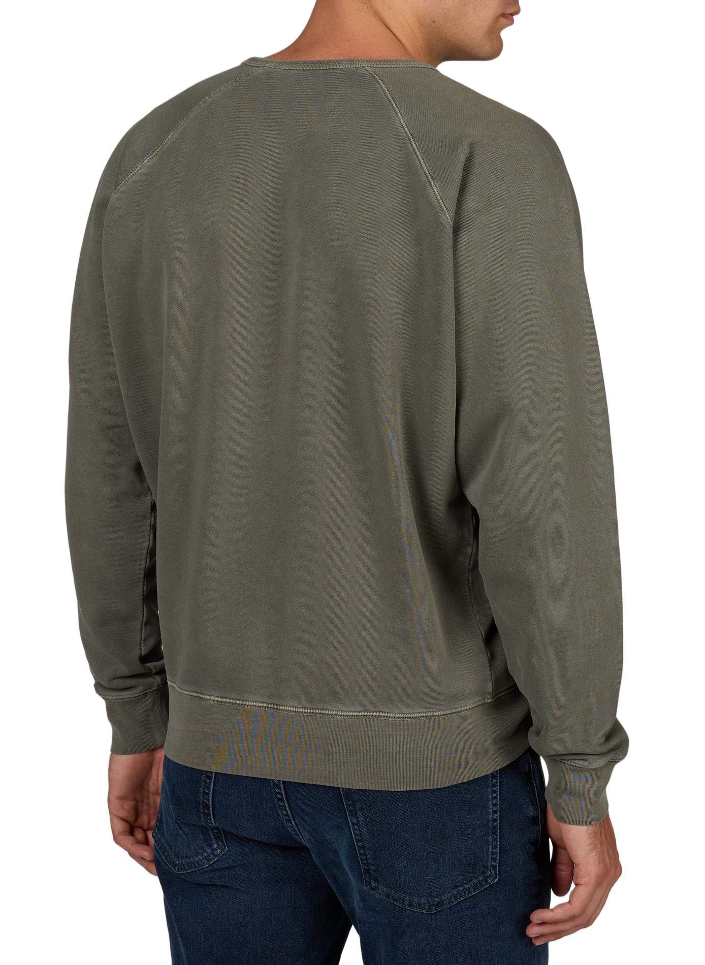 Sweat col rond uni en coton CLOSED Kaki