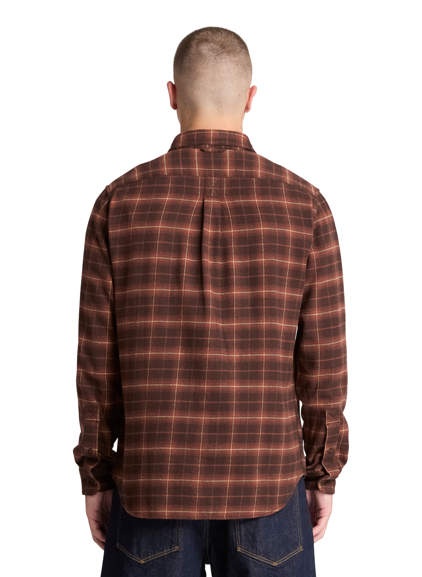 Straight cotton check shirt | Brown TIMBERLAND Men