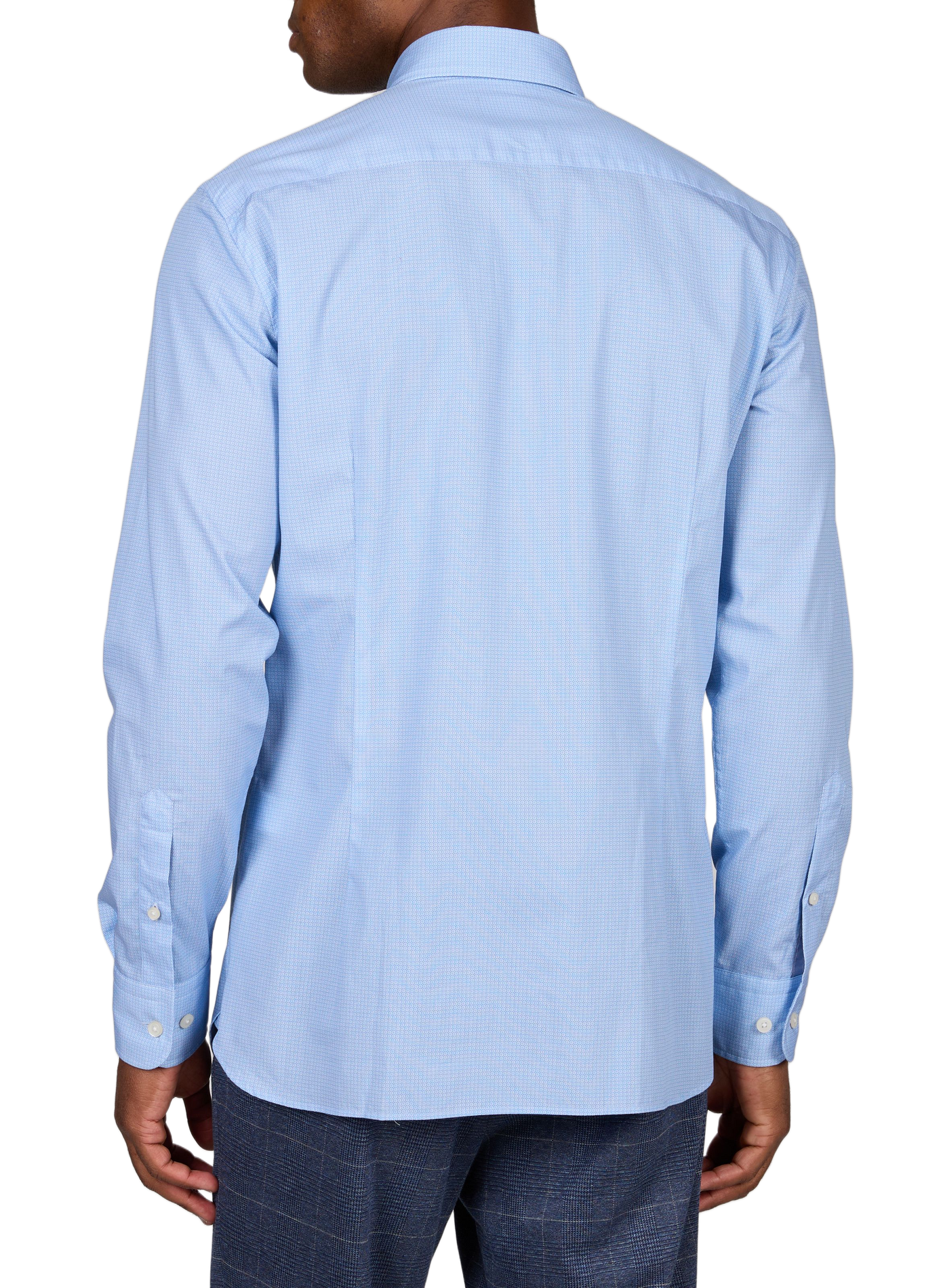 Slim fit shirt in blended cotton HACKETT Blauw