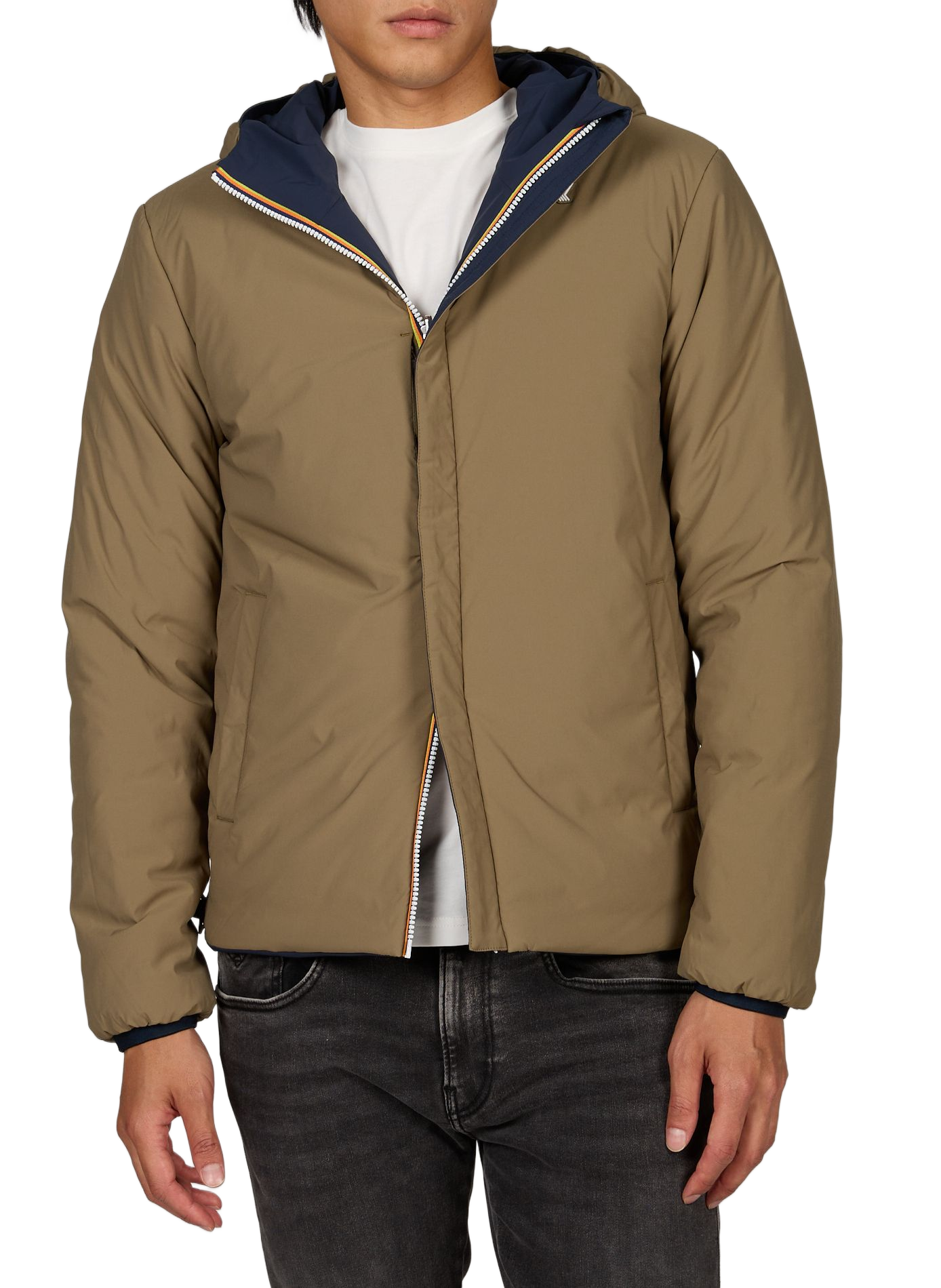 Parka with high collar K-WAY Blue