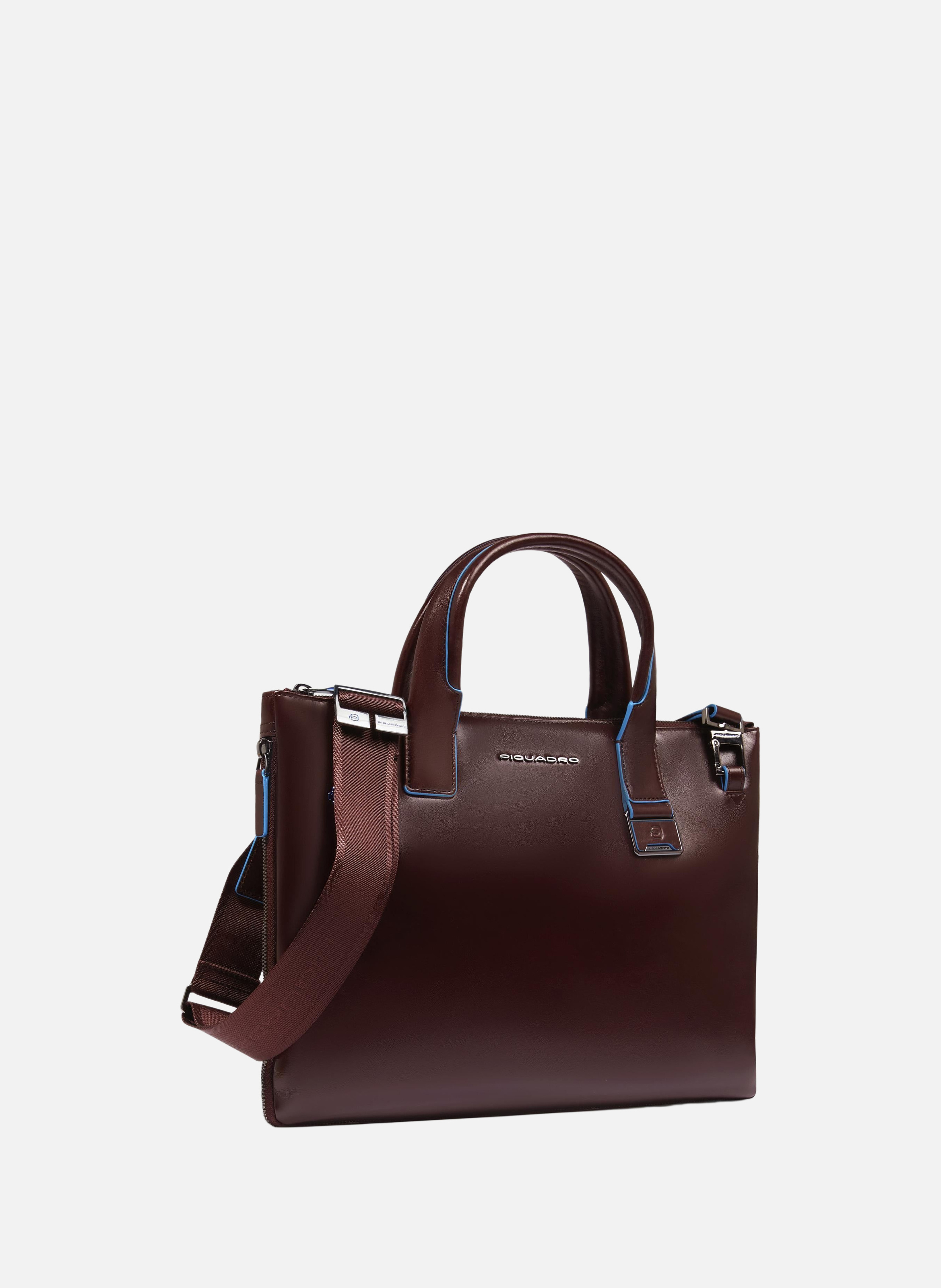 Sac à ordinateur mince 14" personnalisable PIQUADRO Marron