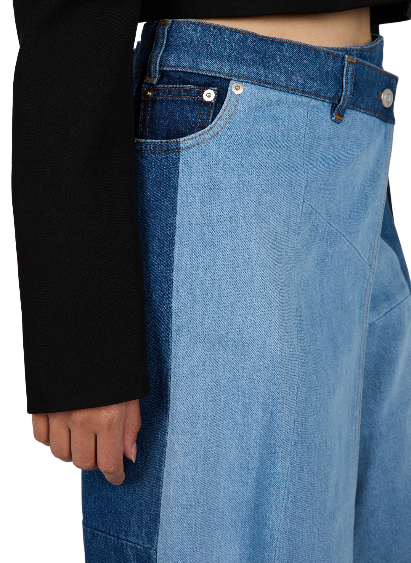 Kurzer Midirock aus Baumwolle COPERNI Blau