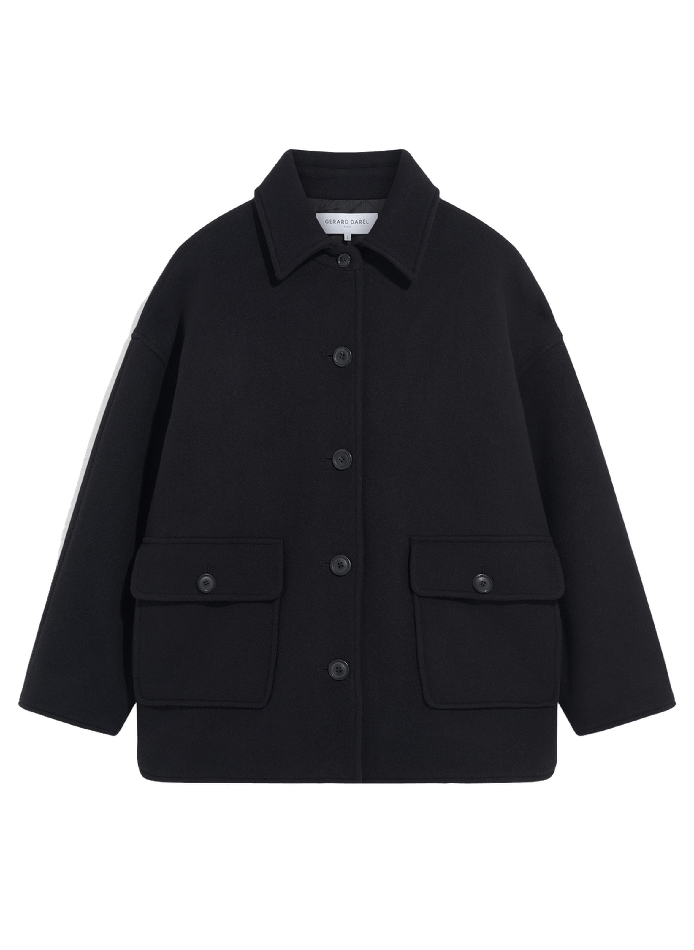 Manteau court à poches à rabat - alee GERARD DAREL Noir