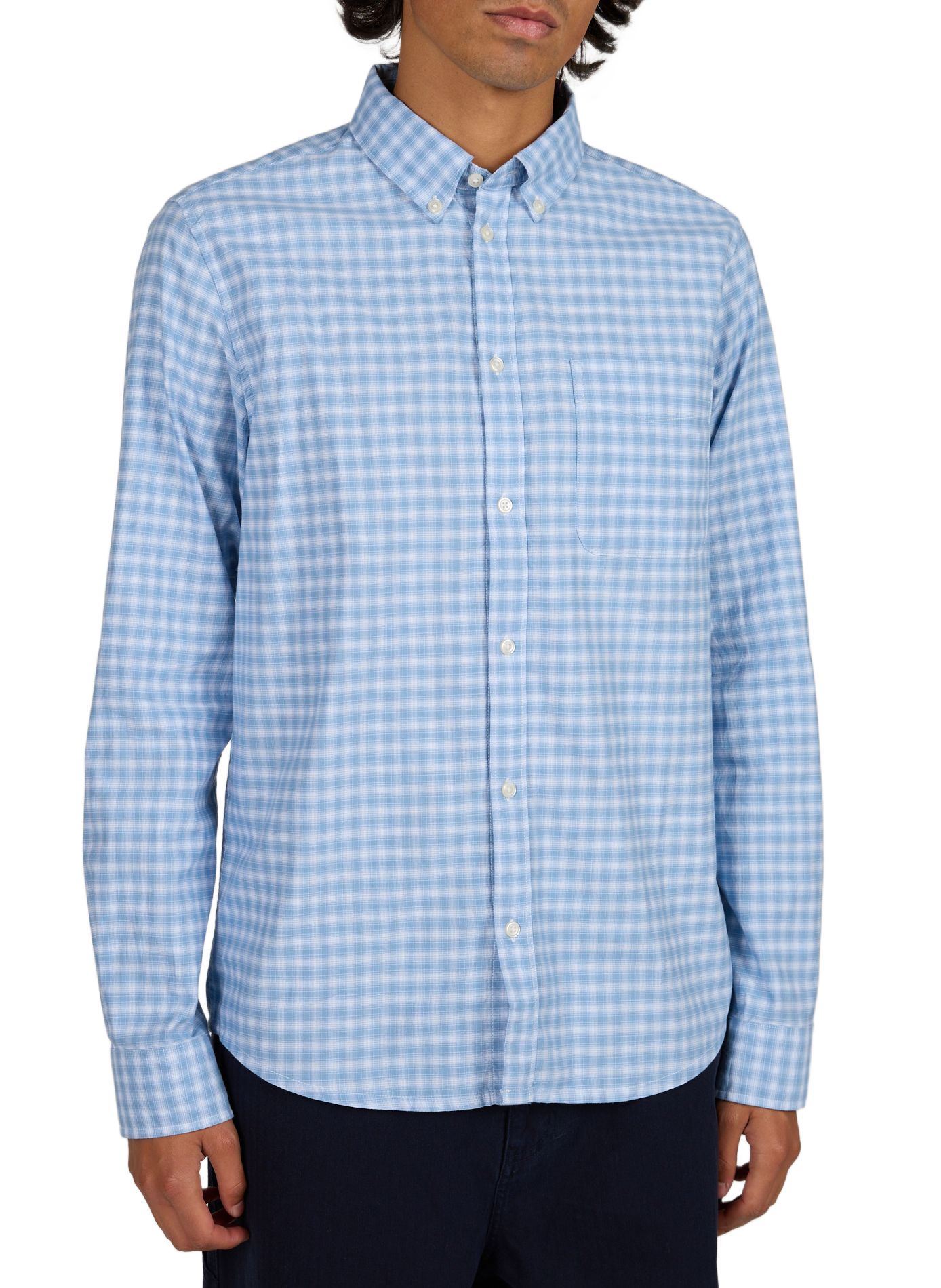 Cotton check shirt  LES DEUX Blue