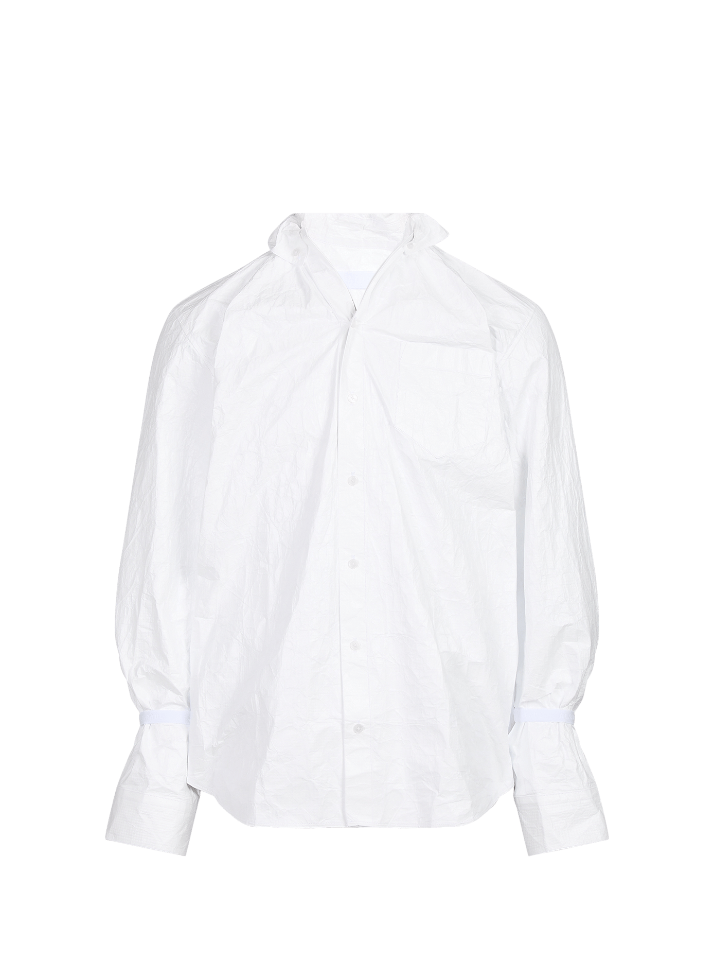 Straight shirt in textured technical fabric ALAINPAUL White