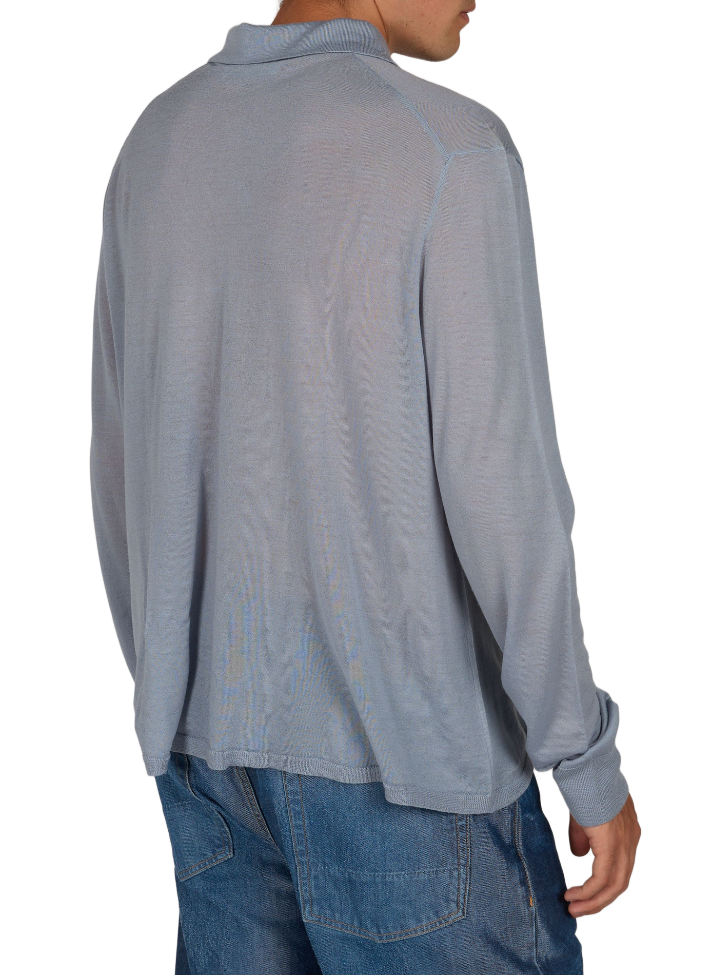 Gerader einfarbiger Woll-Cardigan OUR LEGACY Blau
