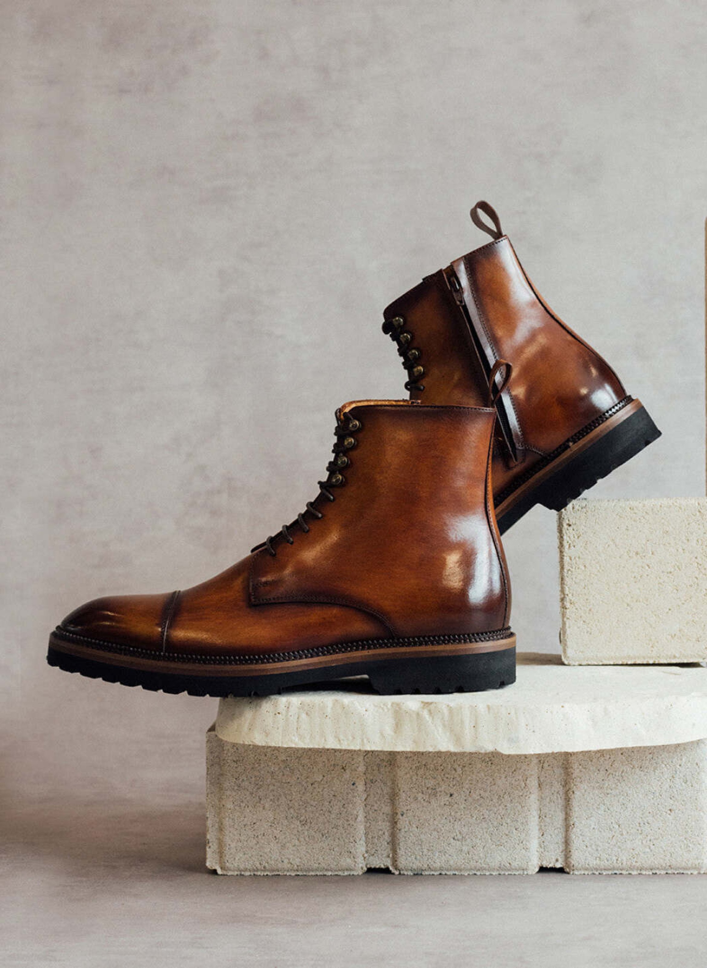 Bottines patiné alessandro FINSBURY Marron