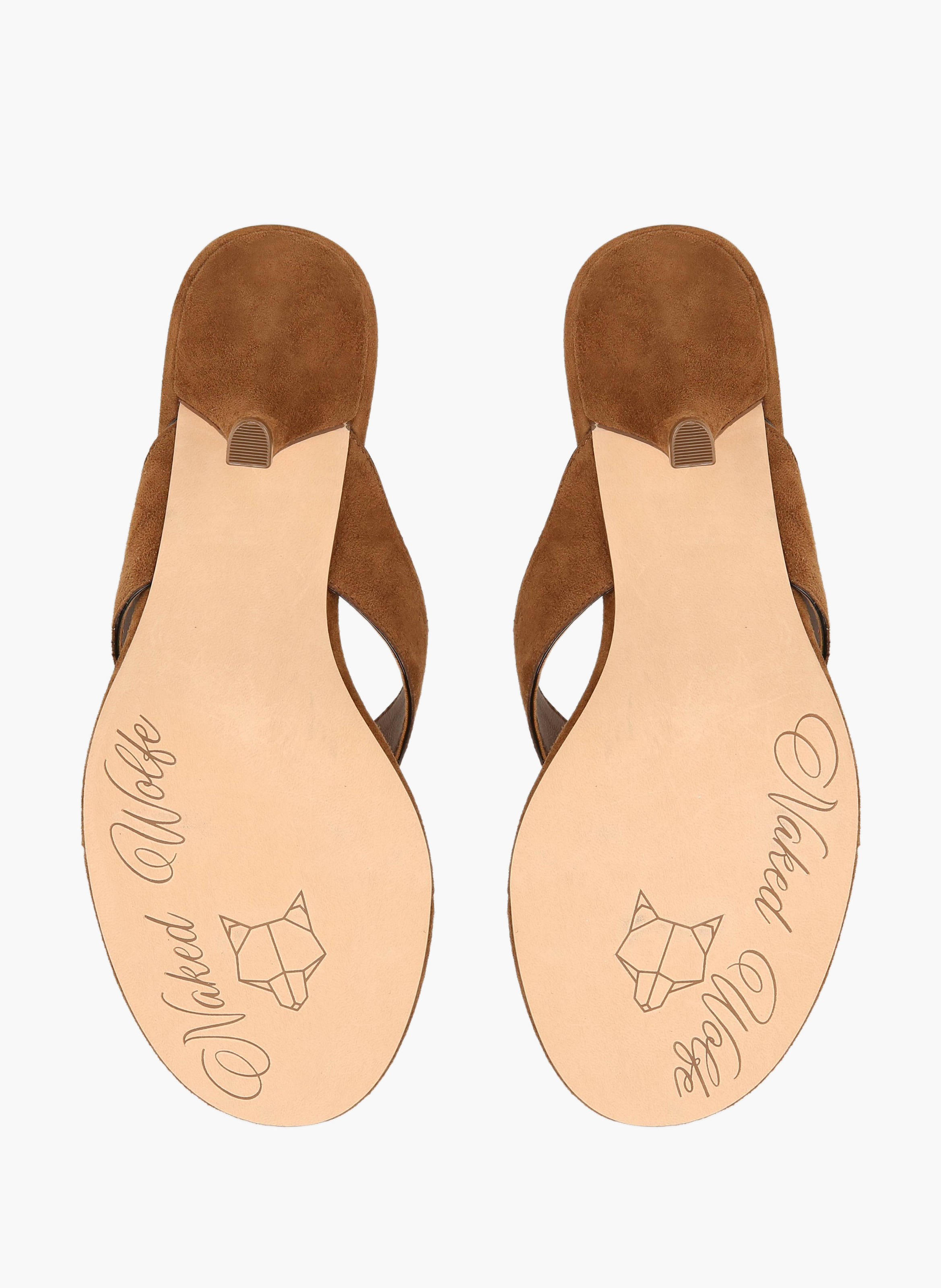Marley Wildleder-High-Heels NAKED WOLFE Braun