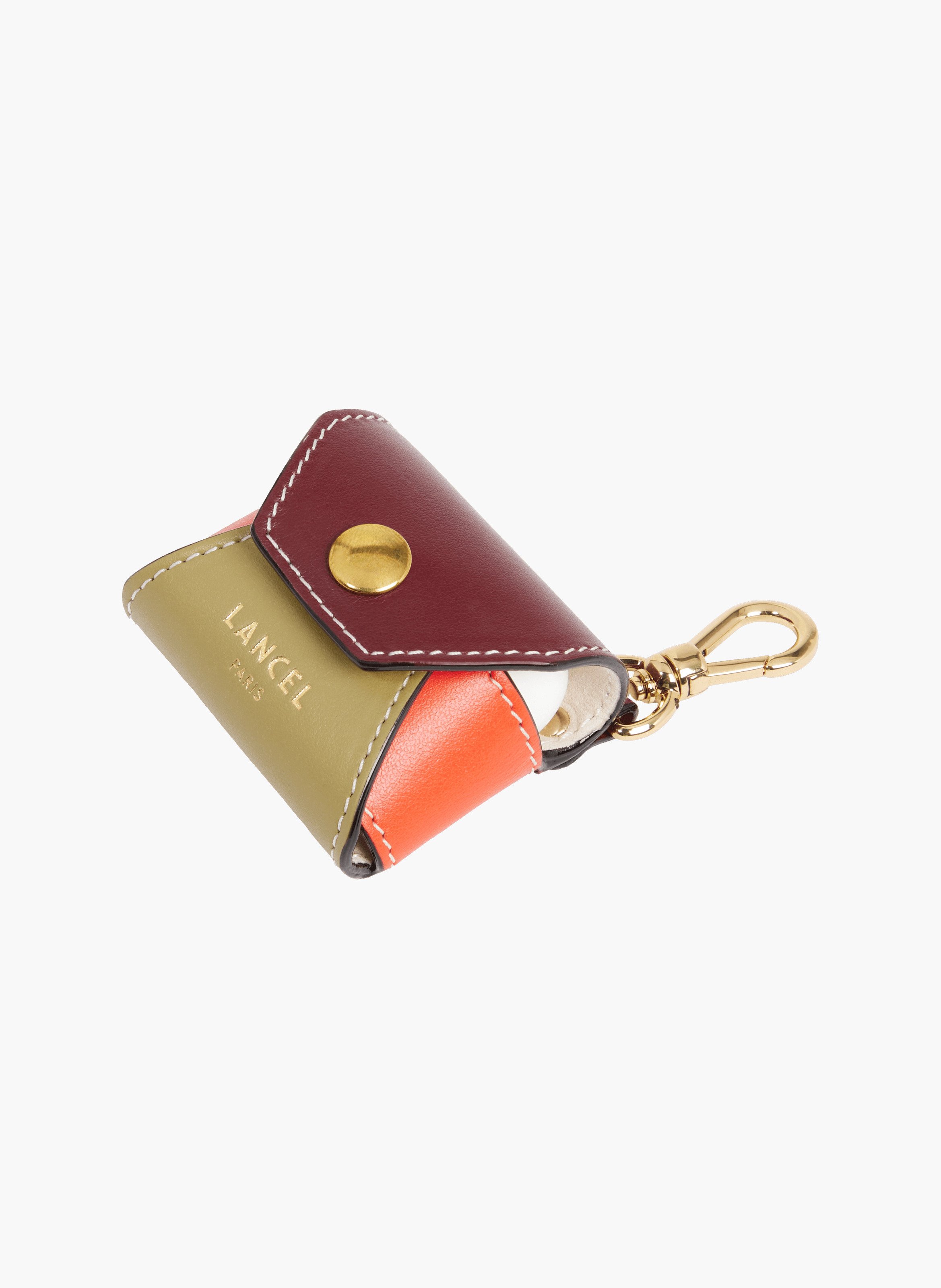 Leren etui voor AirPods van Lancel LANCEL Oranje