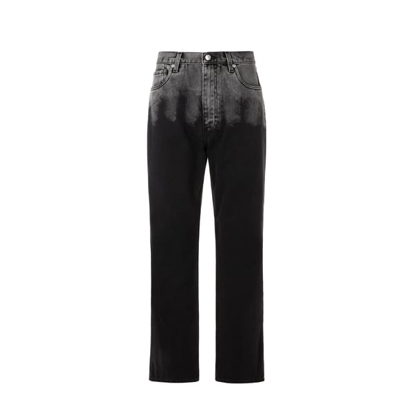 Jean mom fit en coton bicolore