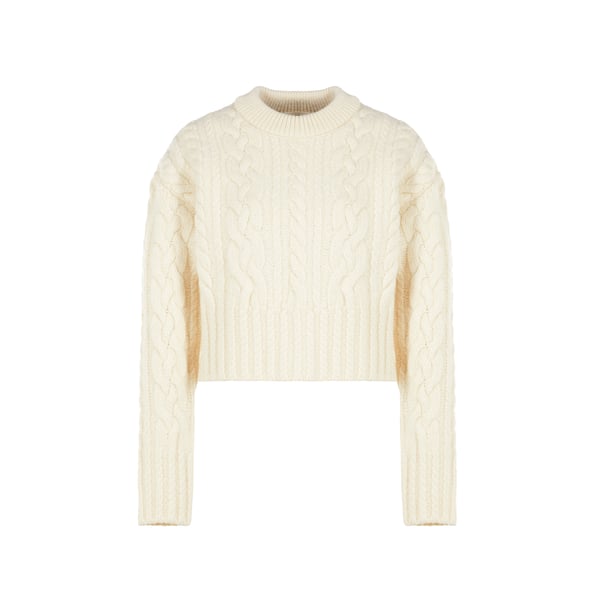 Pull en maille torsadée